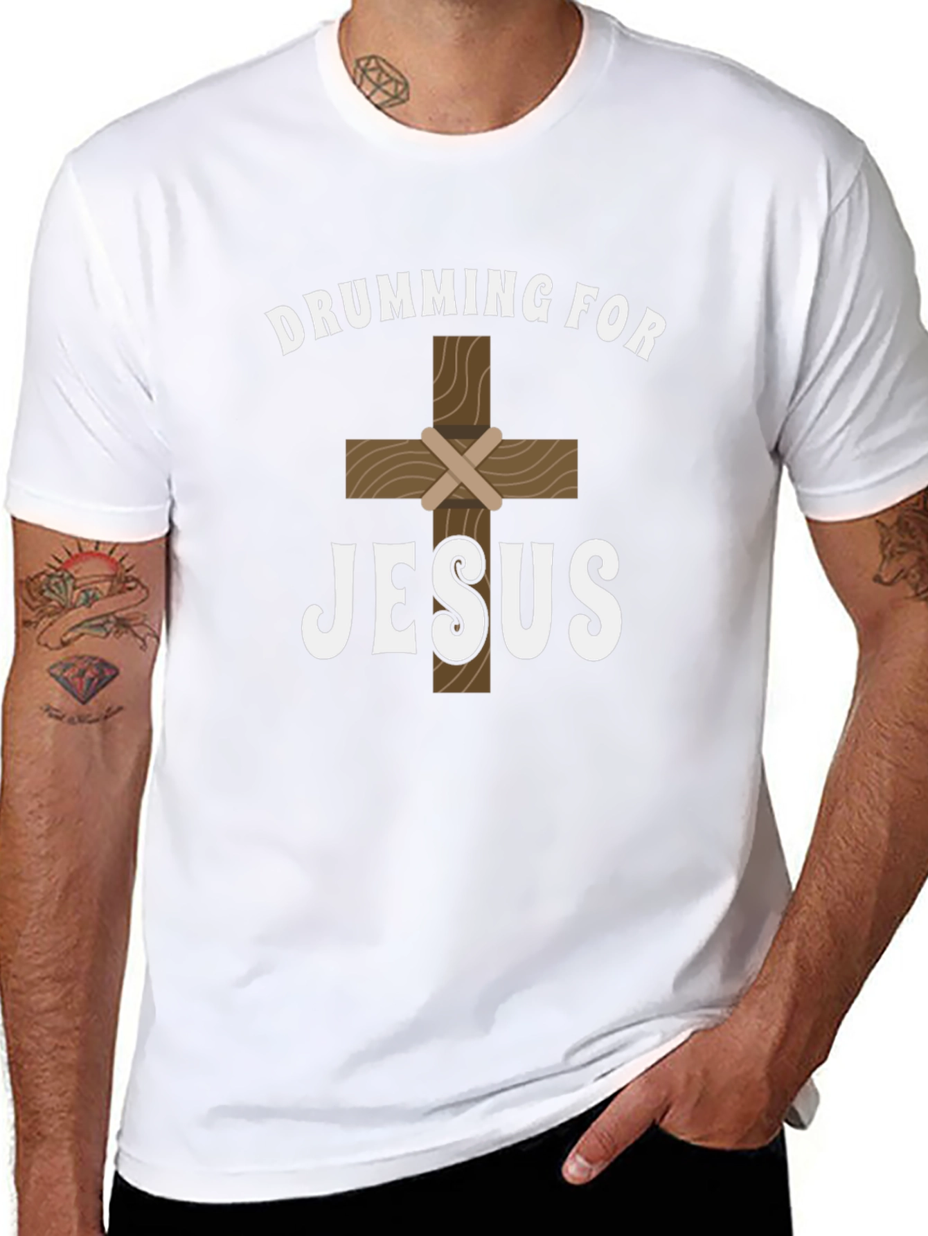 Drumming for Jesus Graphic T-Shirt