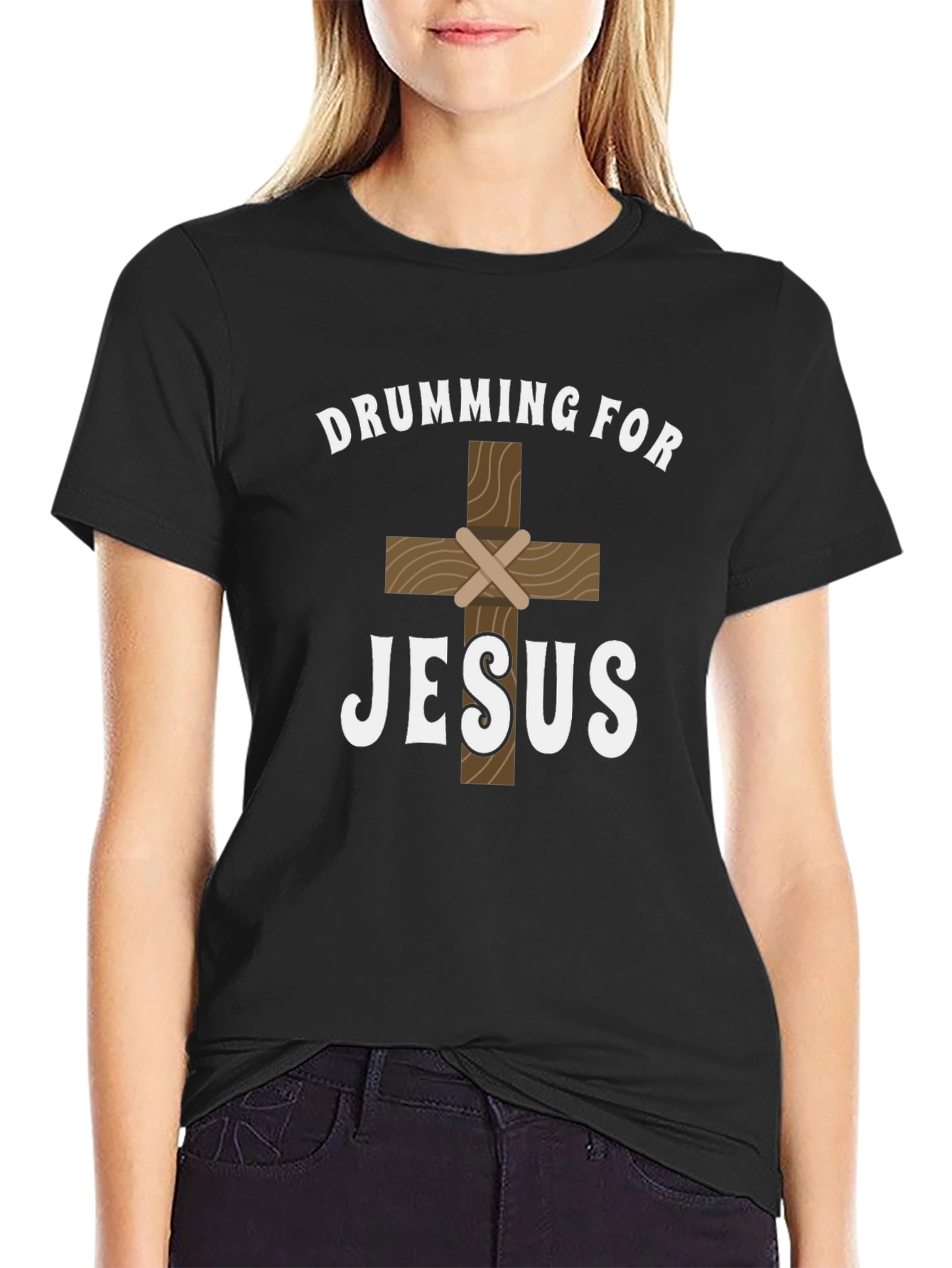 Drumming for Jesus Graphic T-Shirt