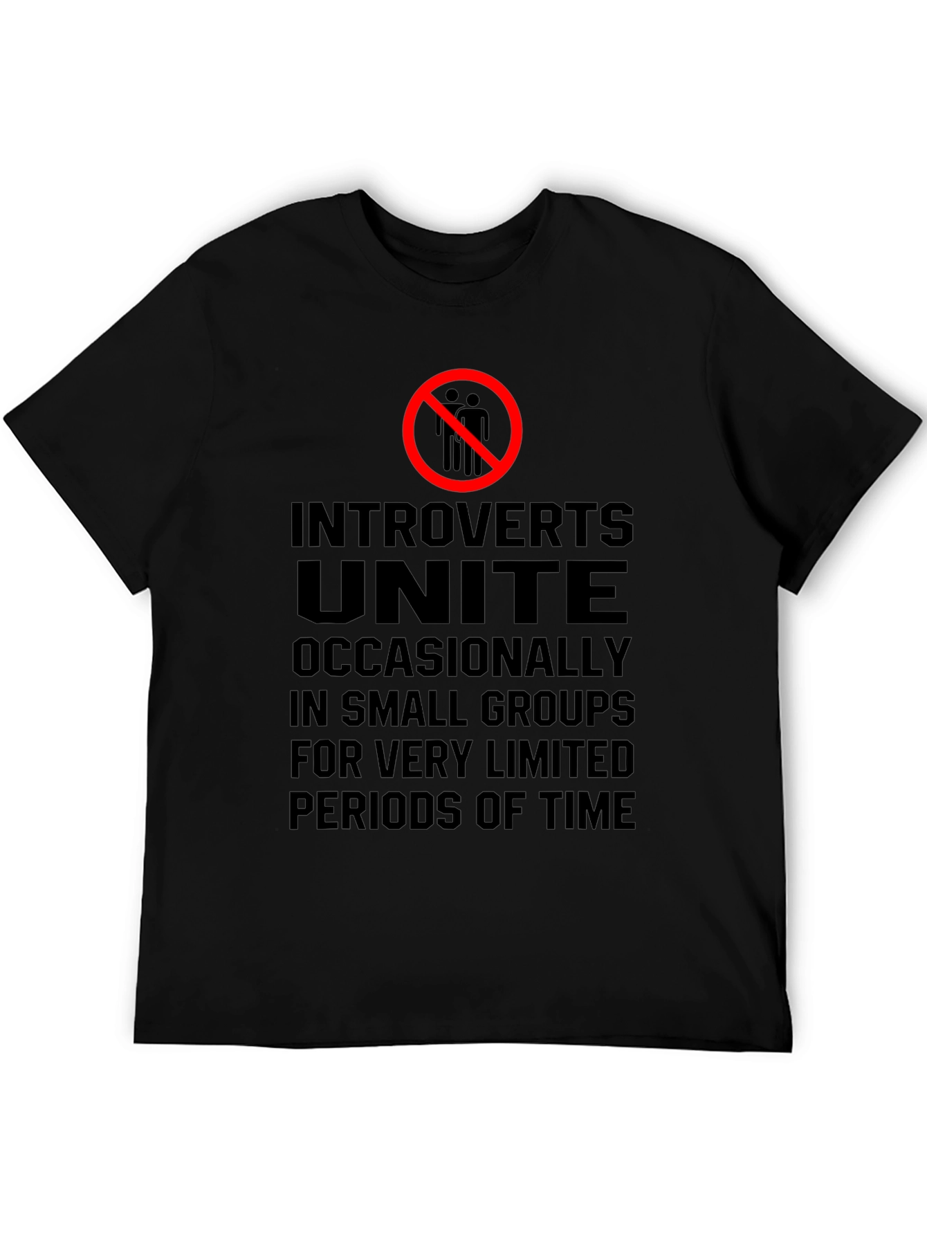 Introvert Unite Graphic Tee - Black Cotton Blend