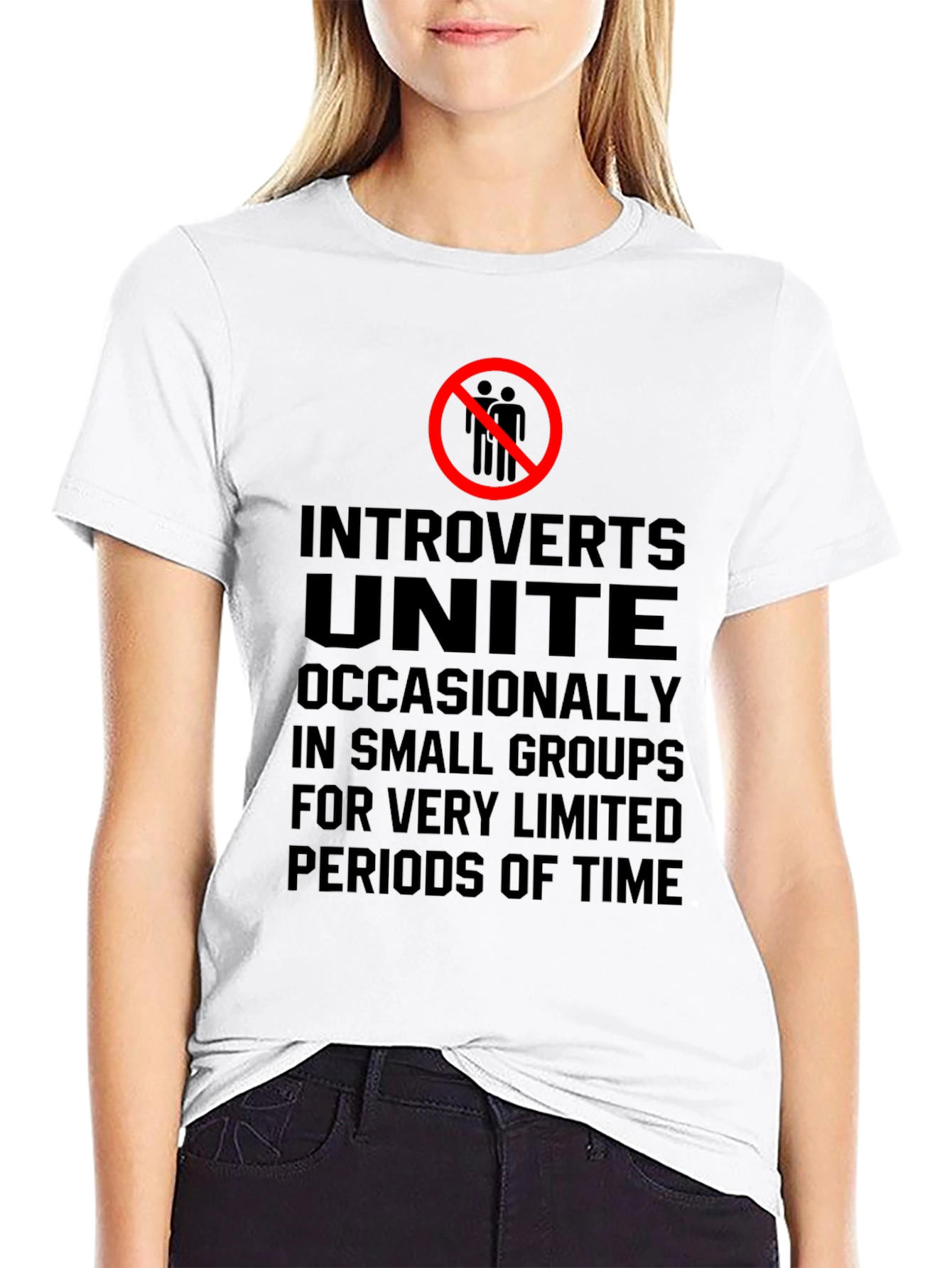 Introvert Unite Graphic Tee - Black Cotton Blend