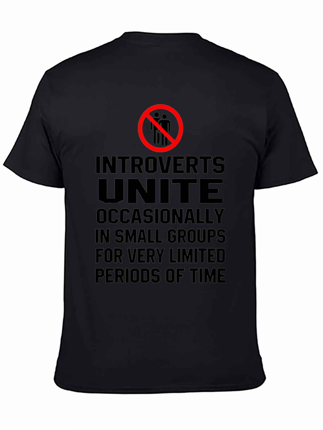 Introvert Unite Graphic Tee - Black Cotton Blend