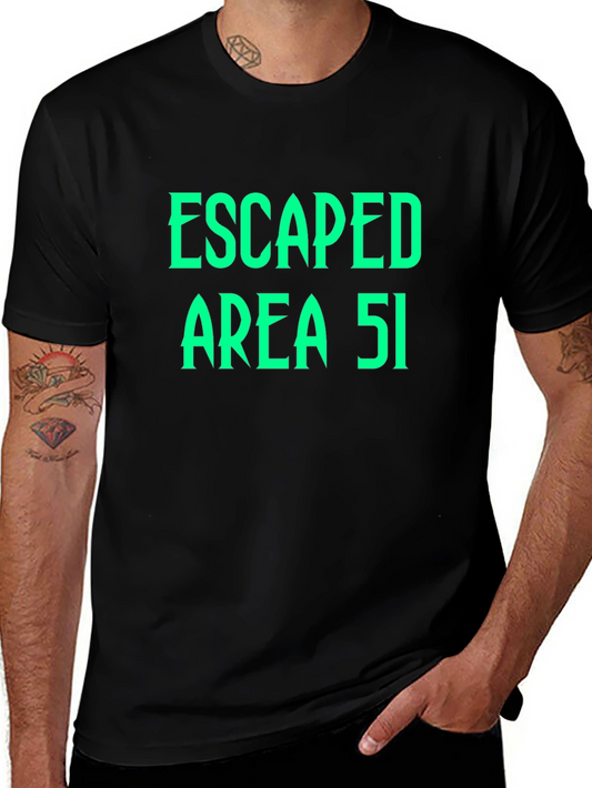 Escaped Area 51 Graphic Black T-Shirt