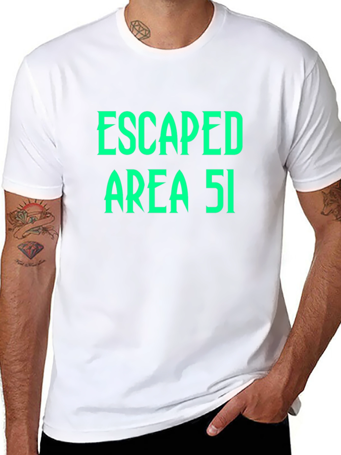 Escaped Area 51 Graphic Black T-Shirt