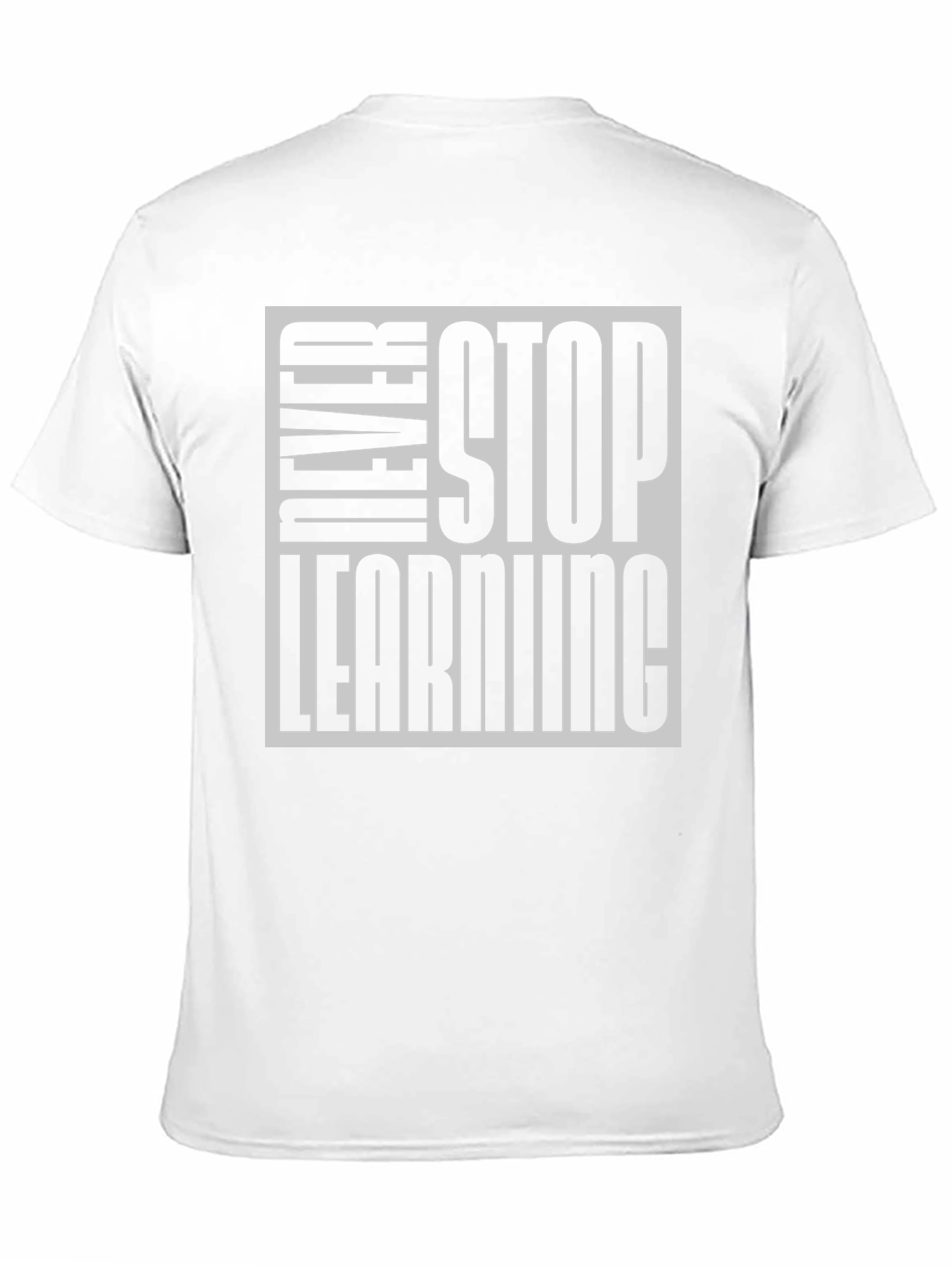 Never Stop Learning Black Graphic Tee