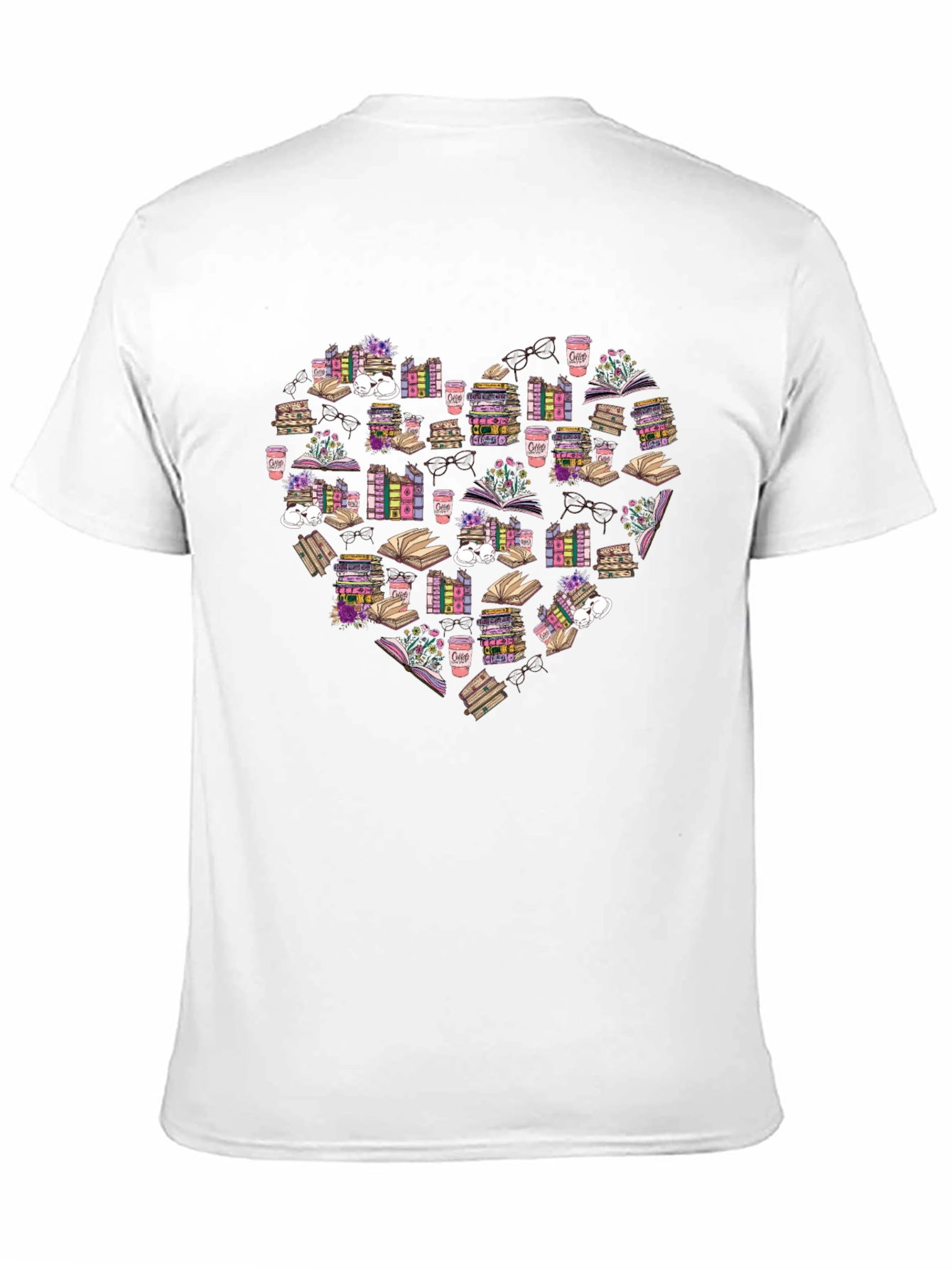 Book Lover Heart Graphic T-Shirt