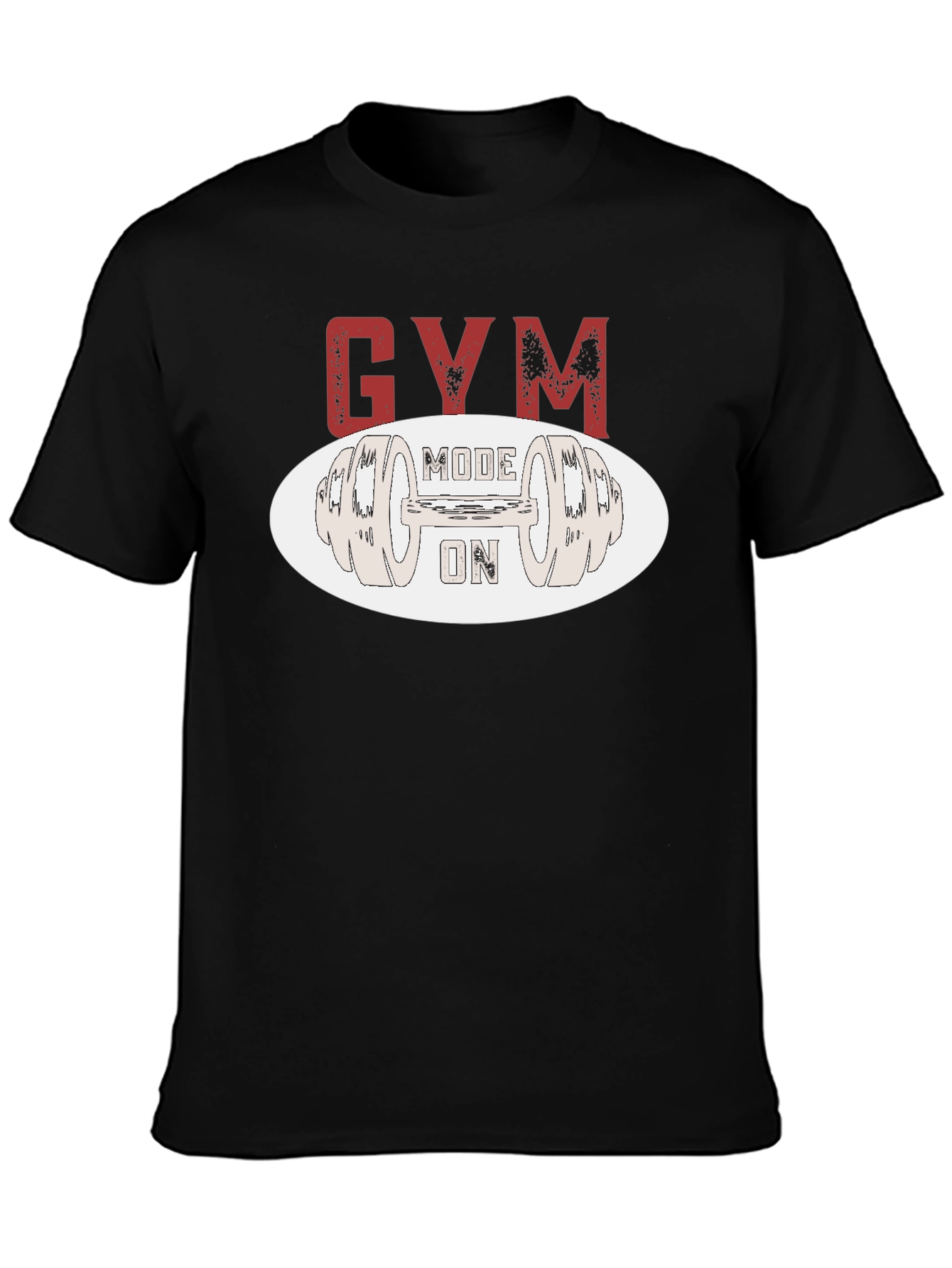 Gym Mode On Black T-Shirt