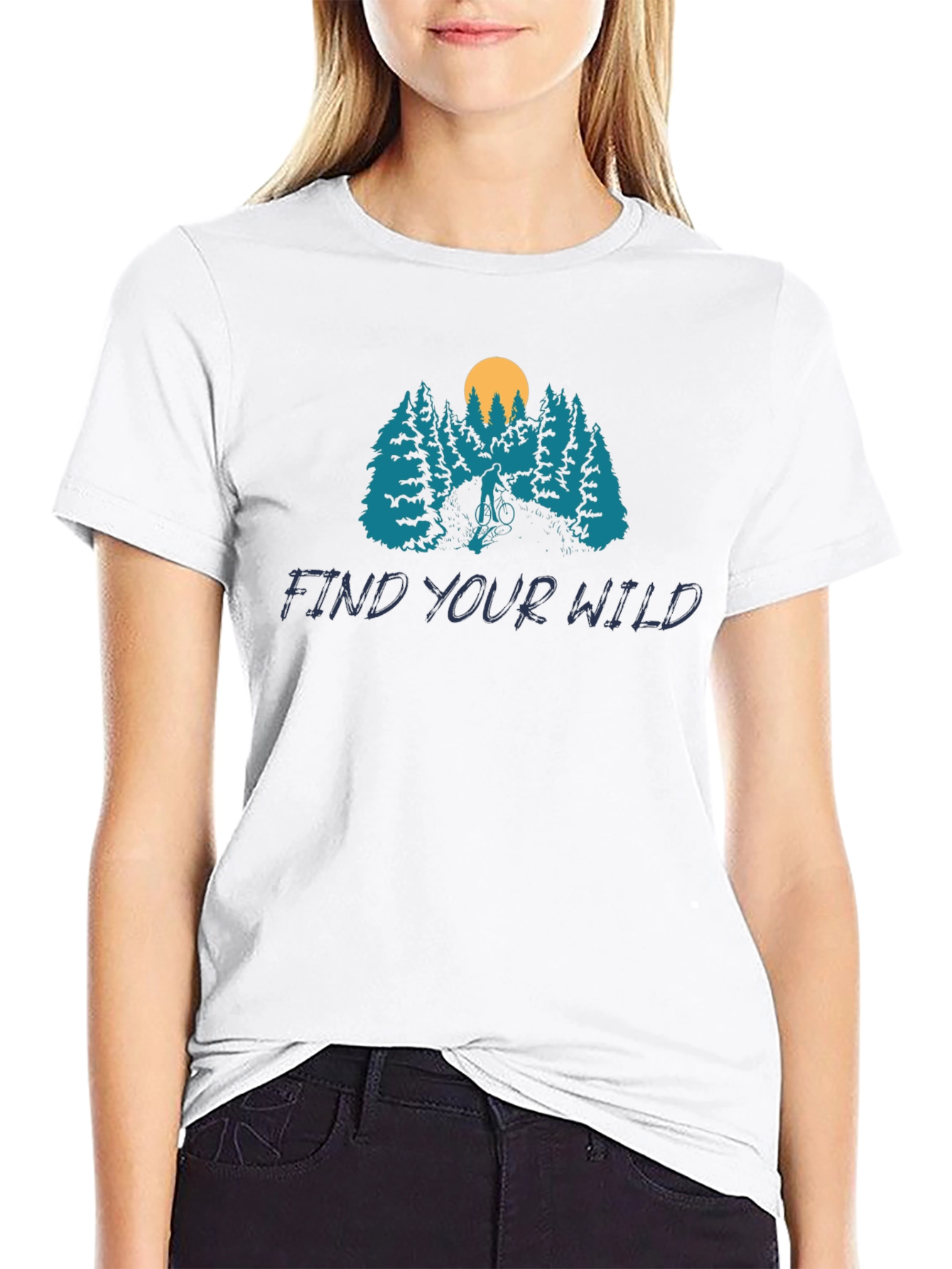 Find Your Wild Mountain Biking Graphic Tee