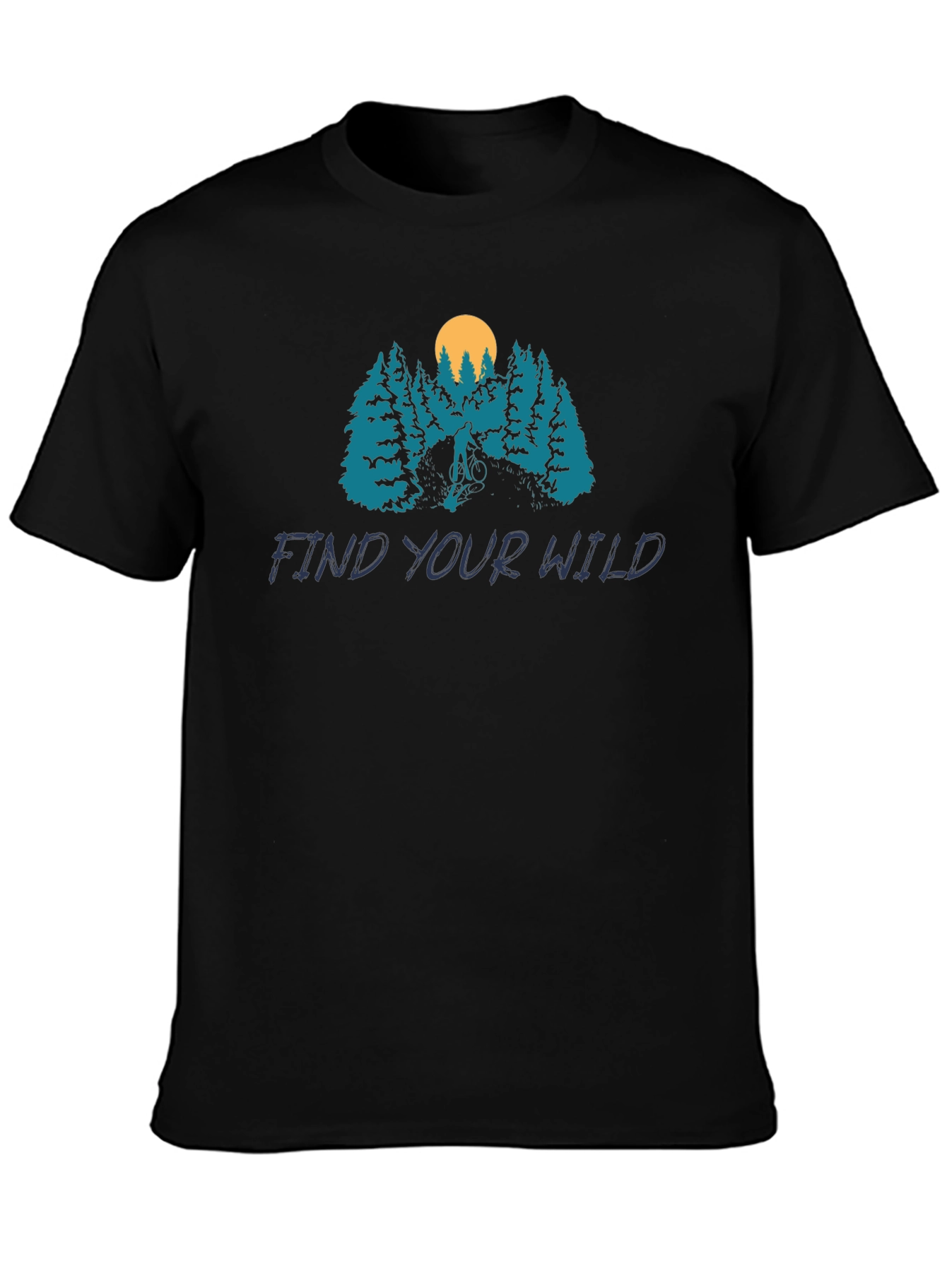 Find Your Wild Mountain Biking Graphic Tee