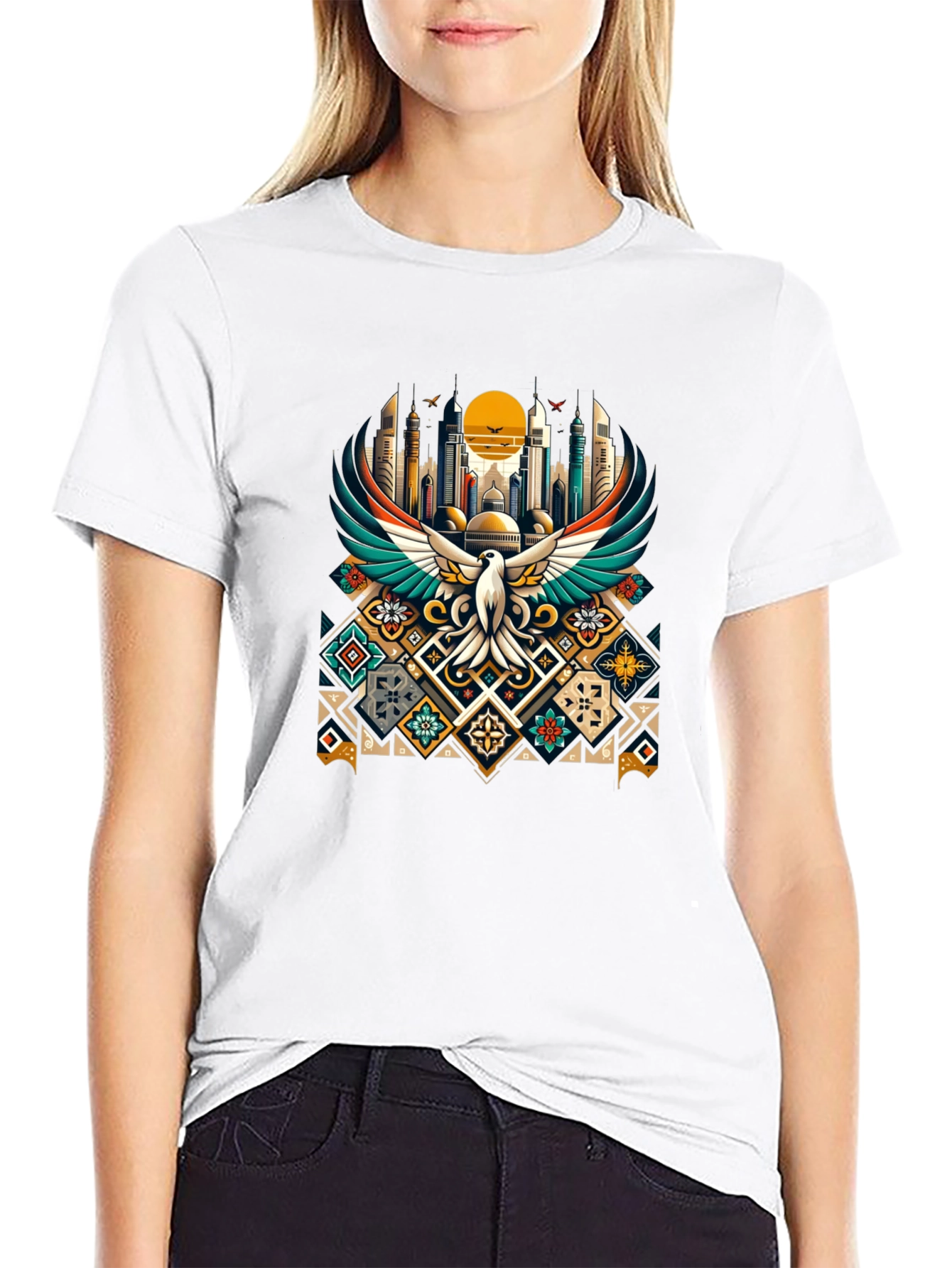 Urban Bird Graphic Tee - Black