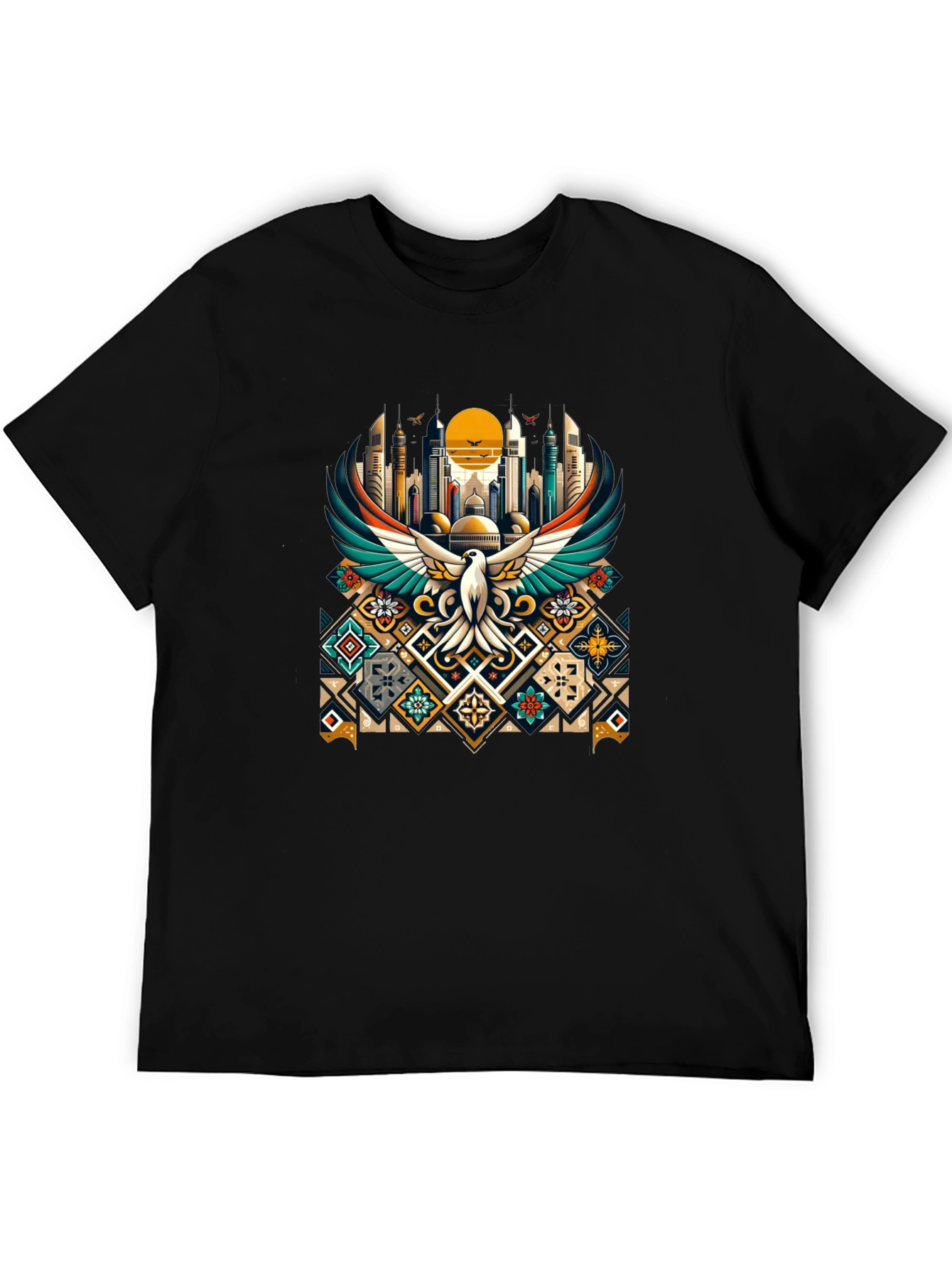 Urban Bird Graphic Tee - Black