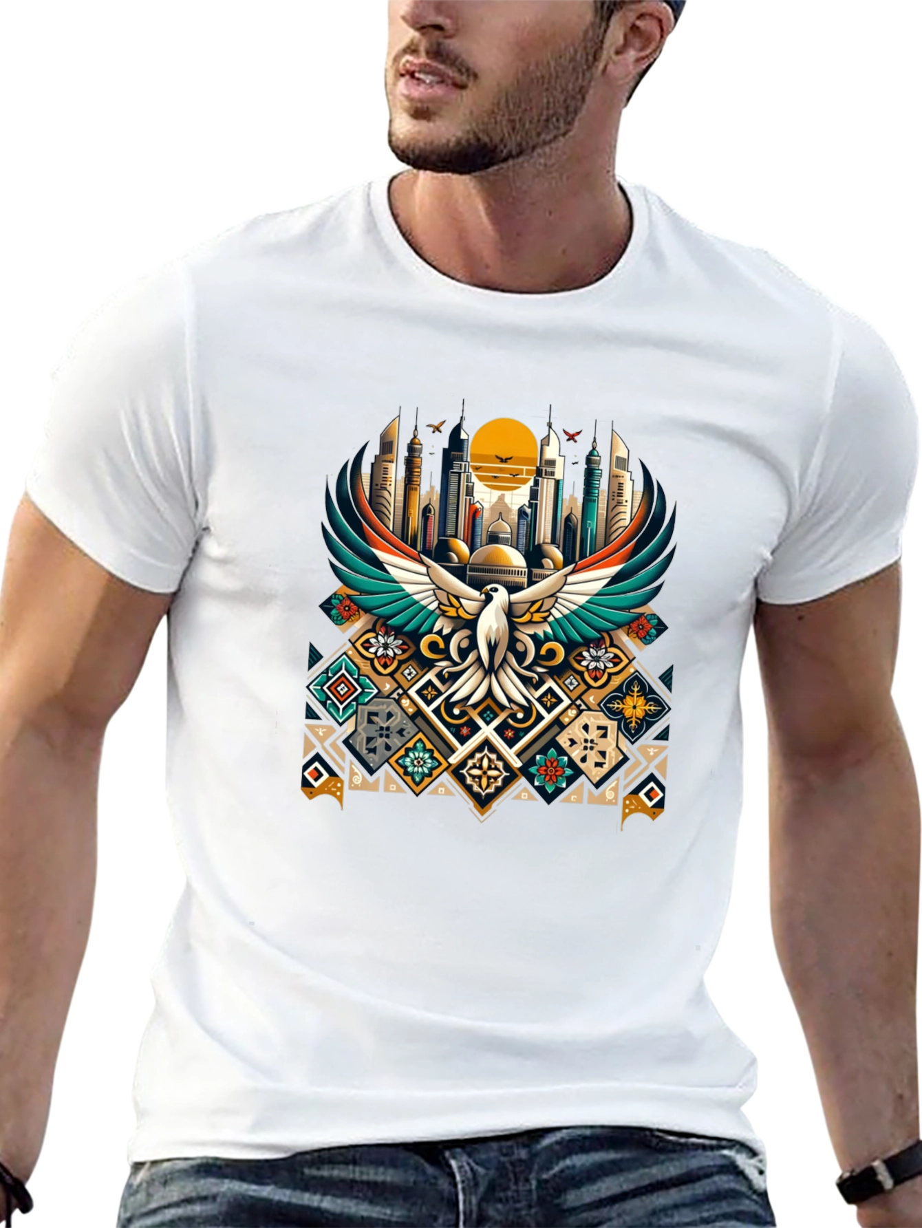 Urban Bird Graphic Tee - Black