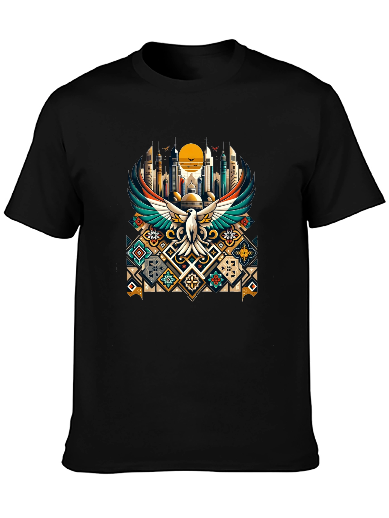 Urban Bird Graphic Tee - Black
