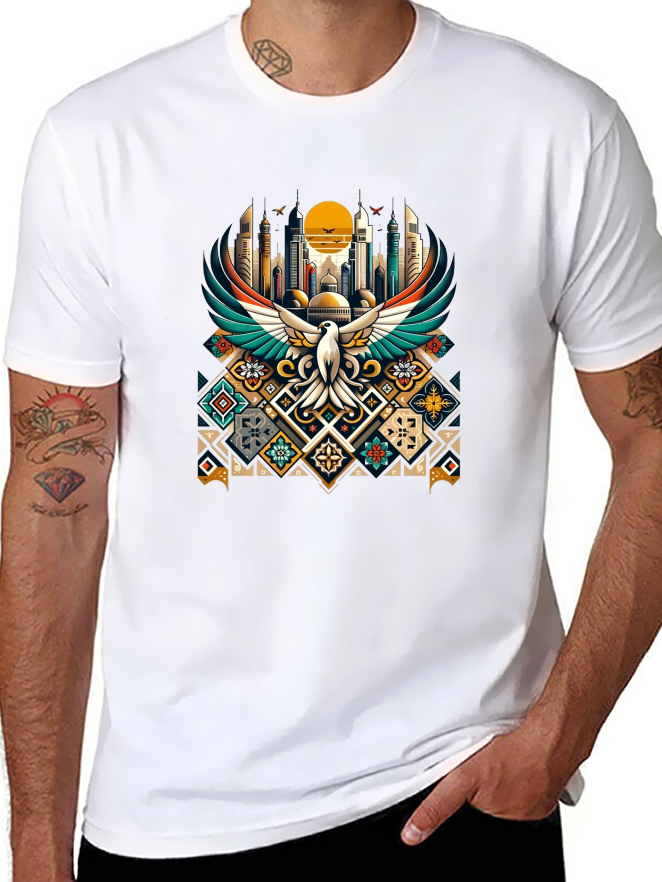 Urban Bird Graphic Tee - Black