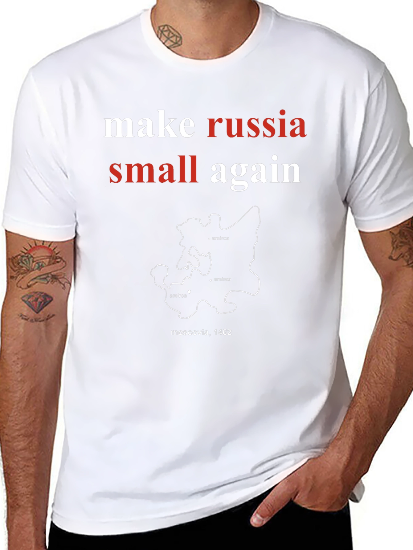 Make Russia Small Again T-Shirt - Black Cotton Tee