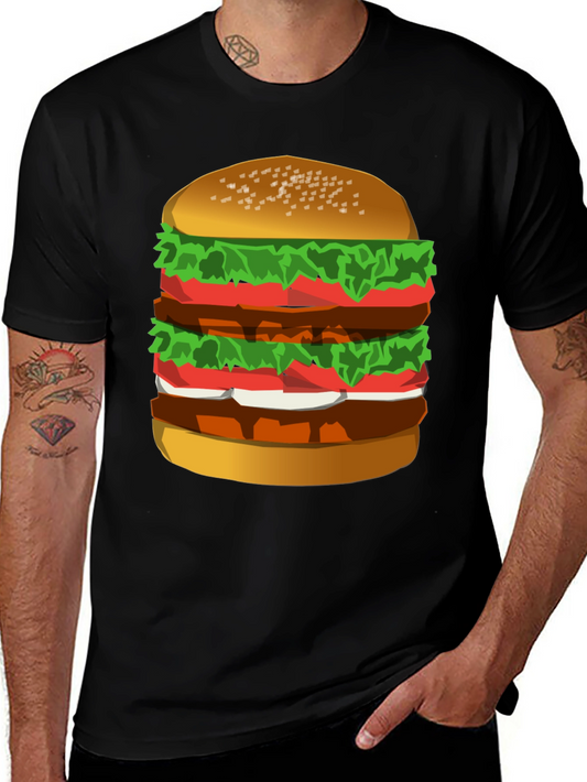 Humorous Burger Graphic T-Shirt