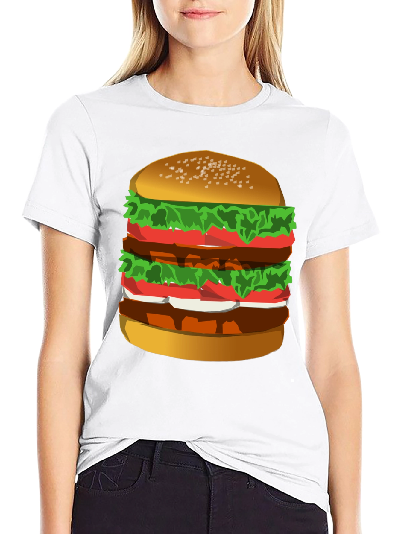 Humorous Burger Graphic T-Shirt