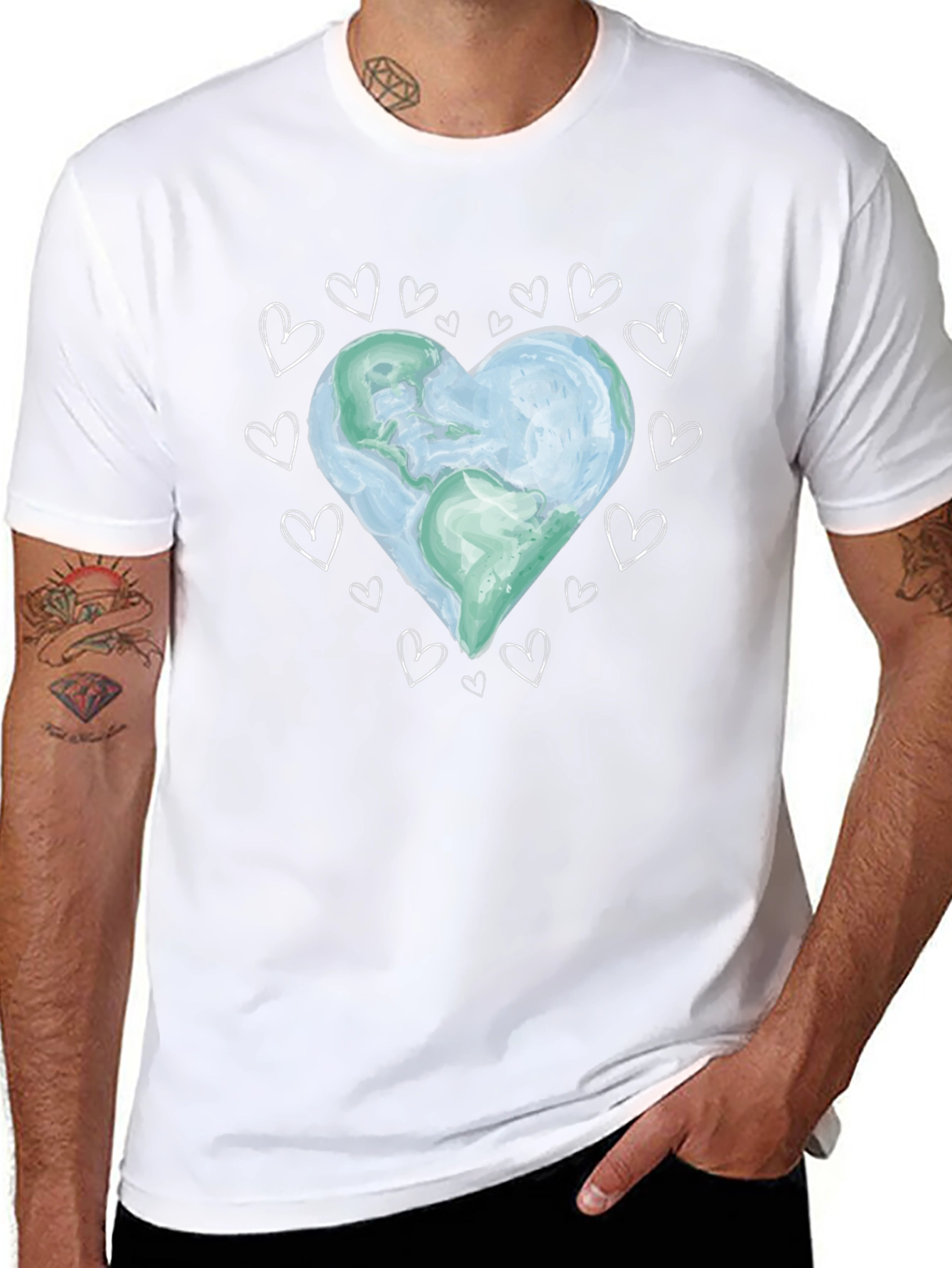 Earth Heart Graphic Tee - Love Our Planet