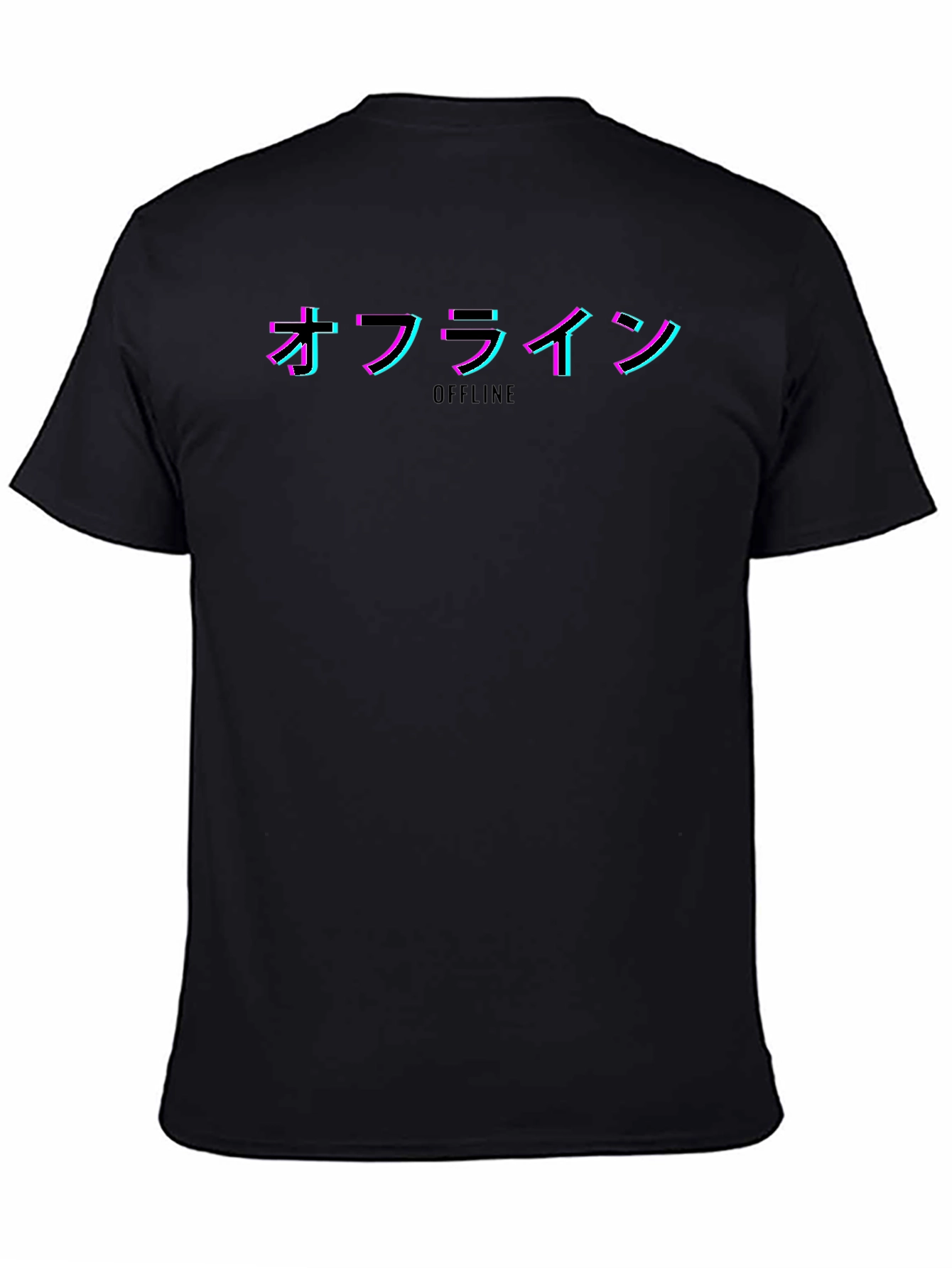 Offline Japanese Text T-Shirt - Vaporwave Aesthetic