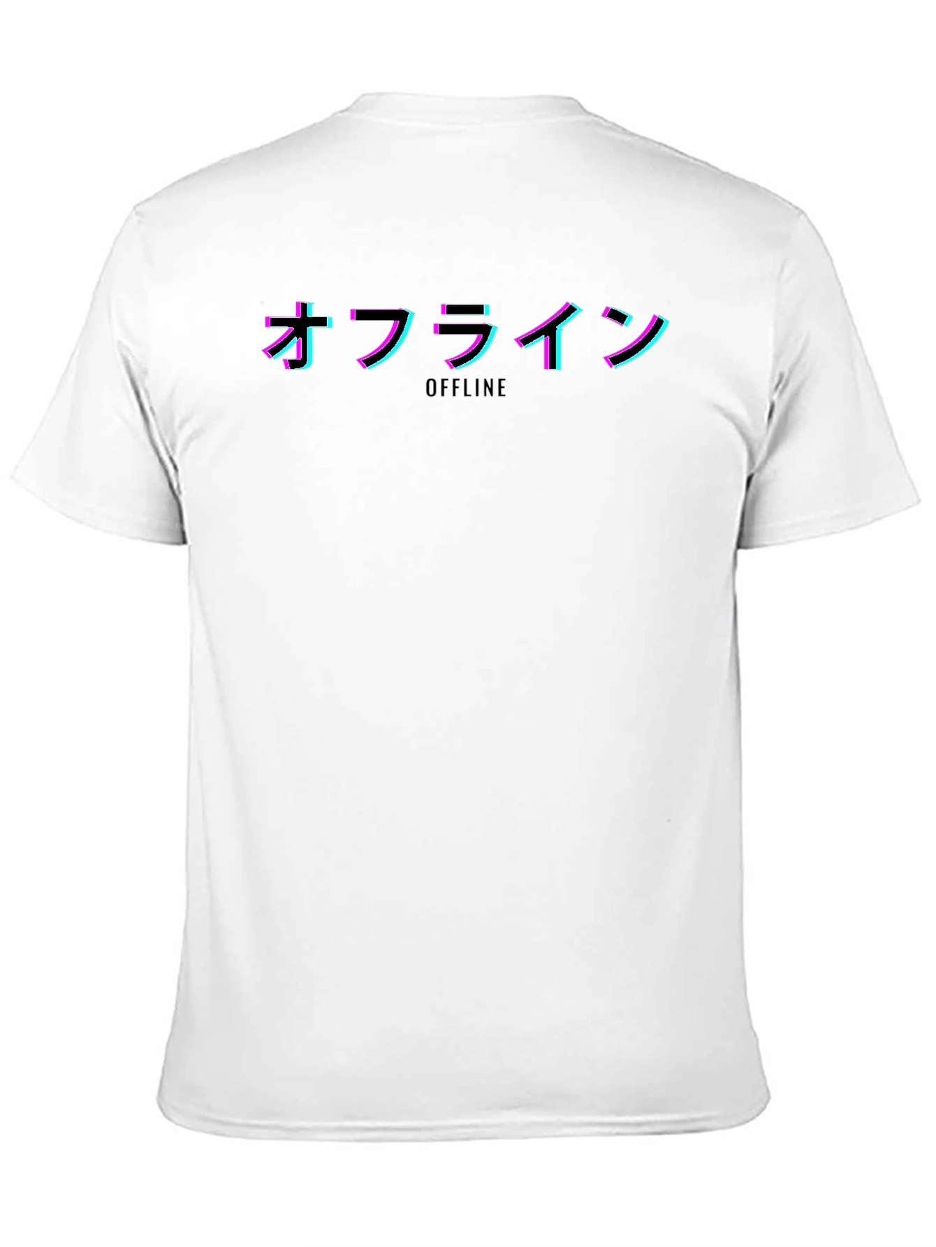 Offline Japanese Text T-Shirt - Vaporwave Aesthetic