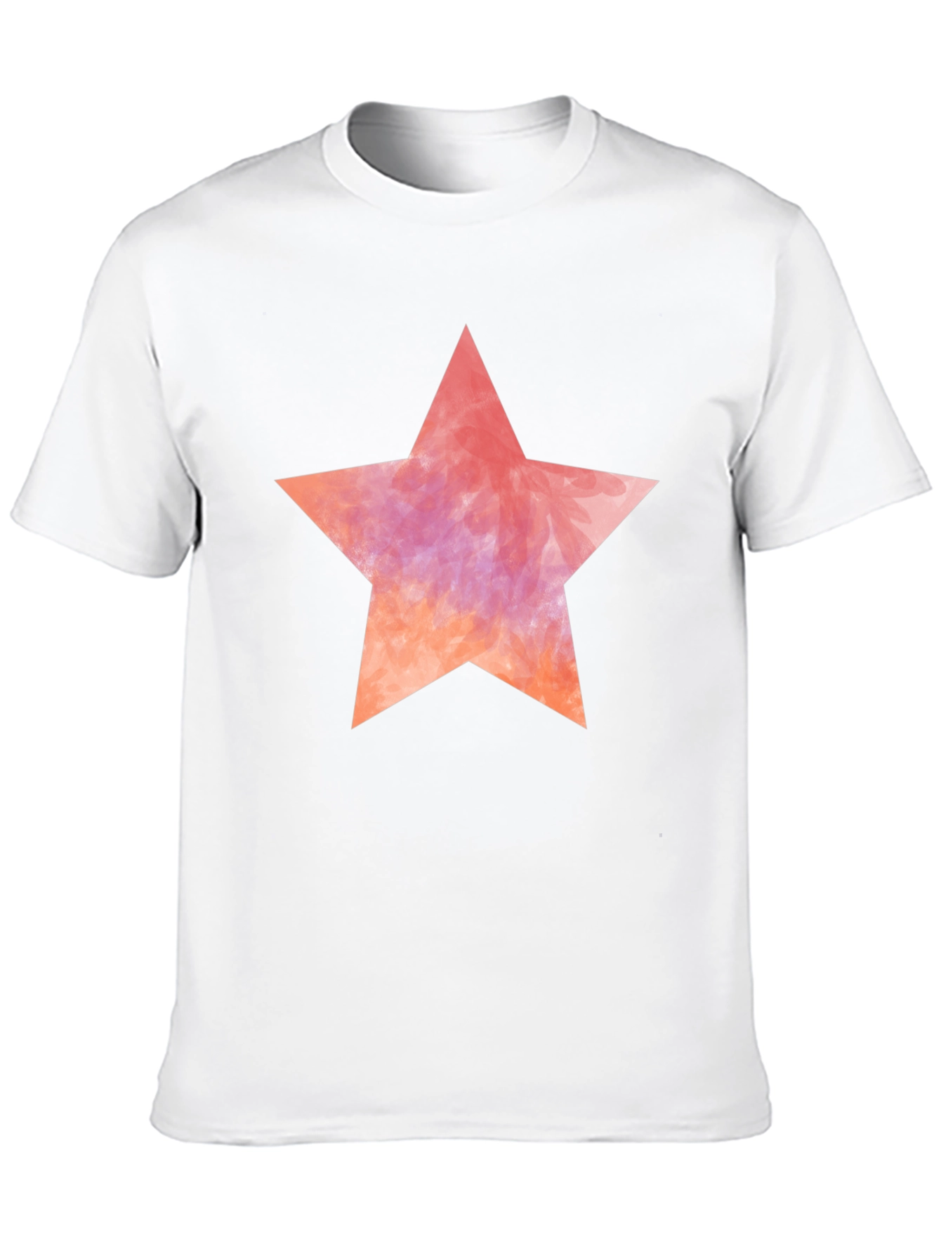 Watercolor Star Black T-Shirt