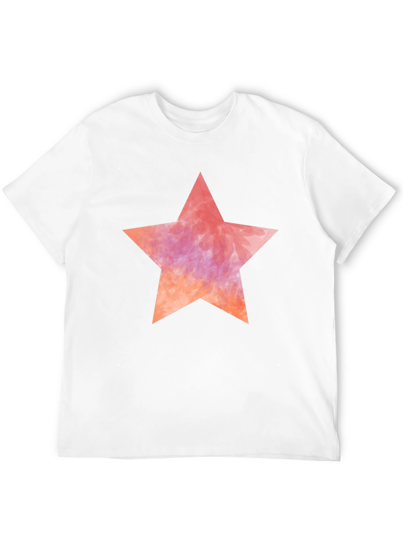 Watercolor Star Black T-Shirt