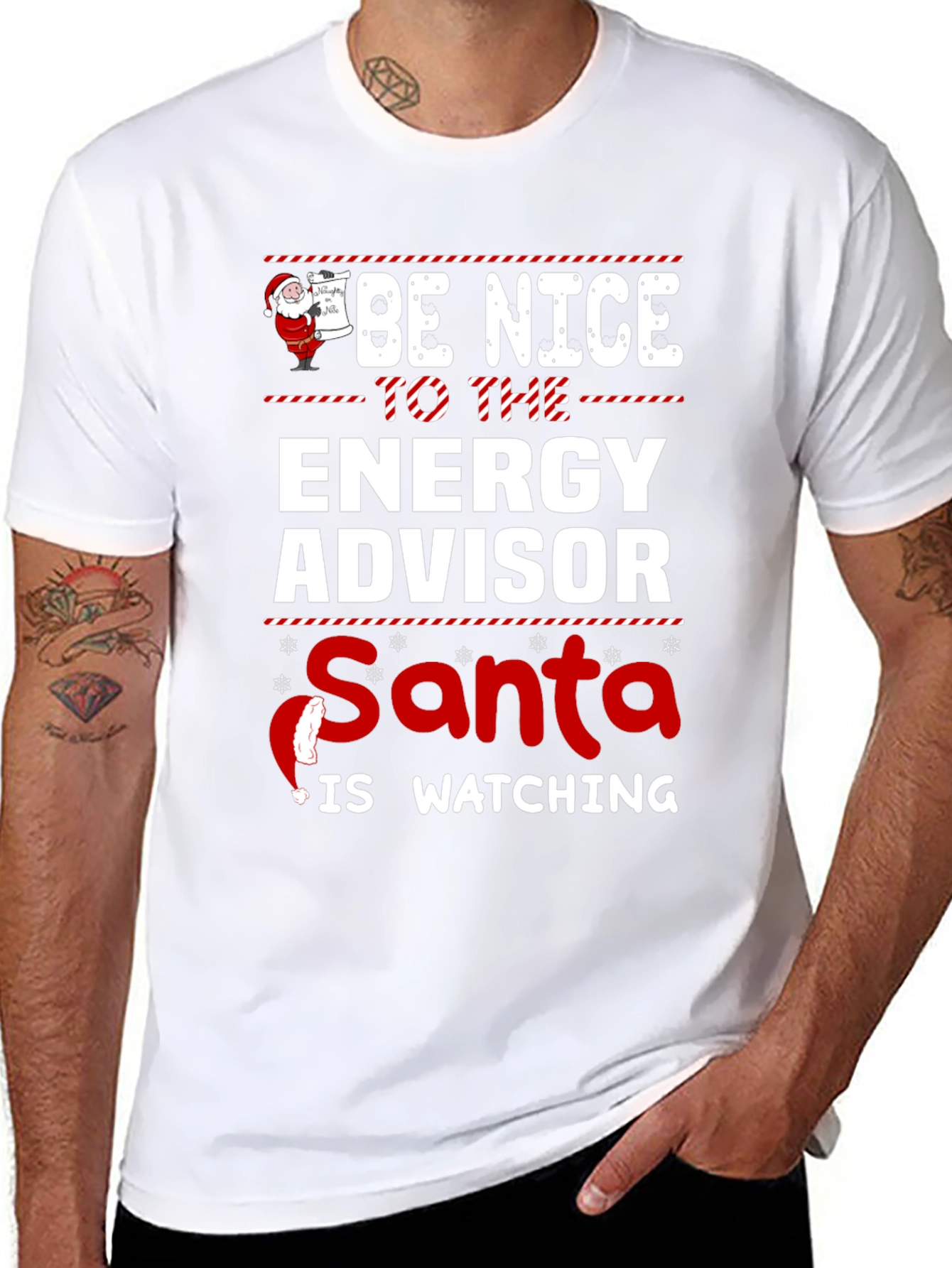 Energy Advisor Santa Watching Christmas T-Shirt