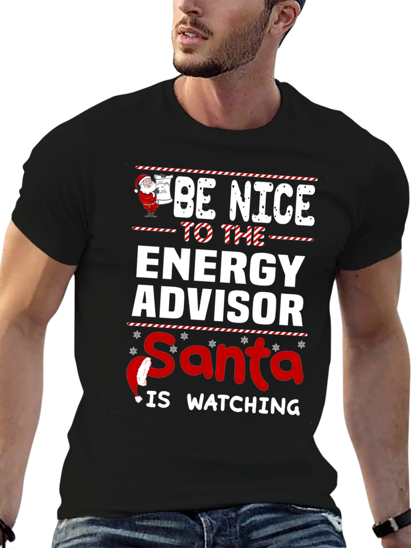Energy Advisor Santa Watching Christmas T-Shirt