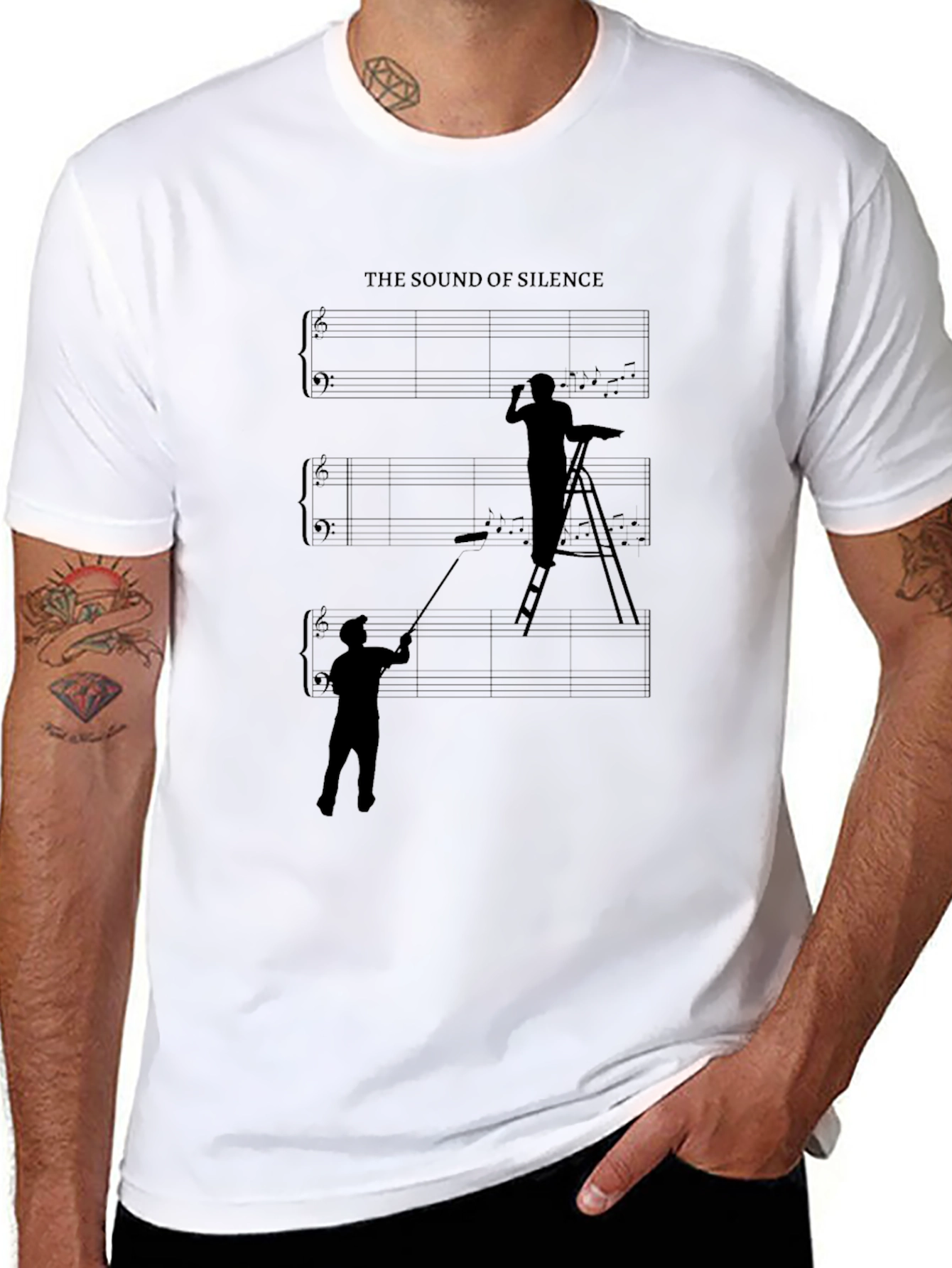 The Sound of Silence Graphic T-Shirt - Painter Theme