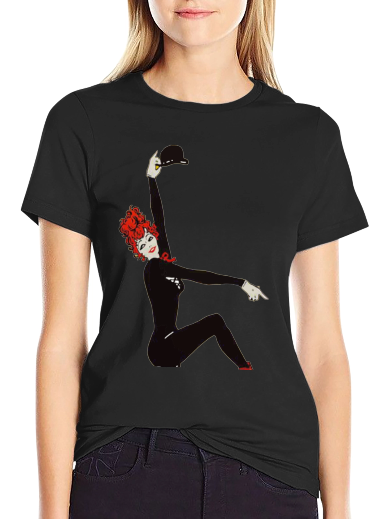 Cabaret Dancer Graphic Tee - Retro Style