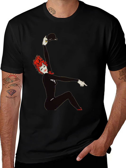 Cabaret Dancer Graphic Tee - Retro Style