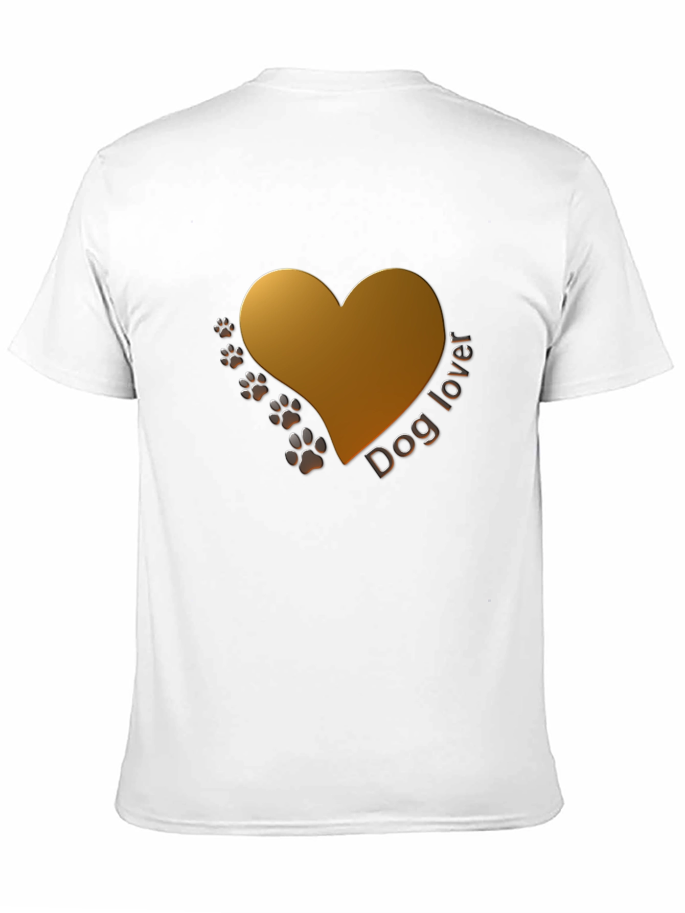 Dog Lover T-Shirt - Heart & Paw Print Design