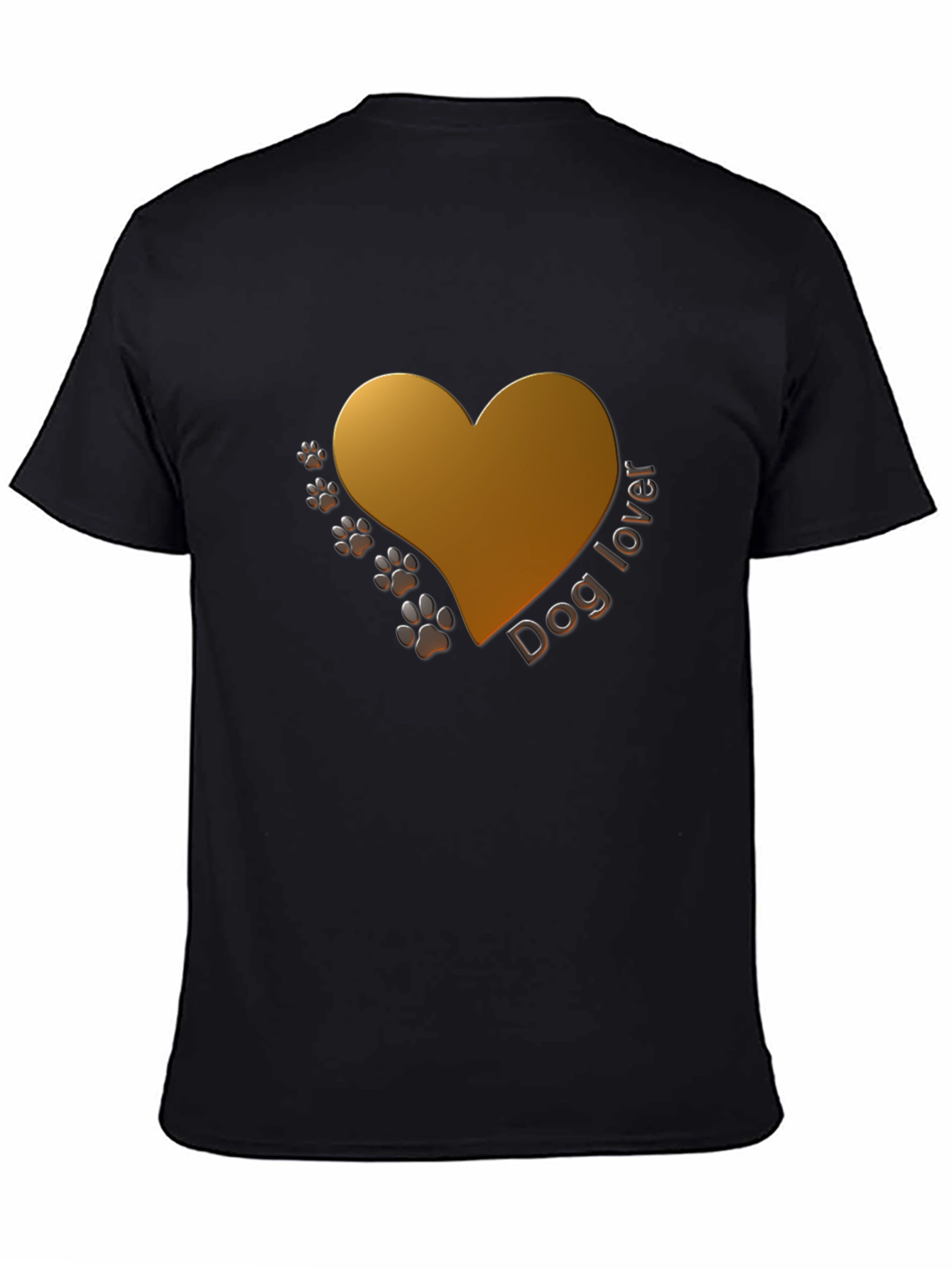 Dog Lover T-Shirt - Heart & Paw Print Design