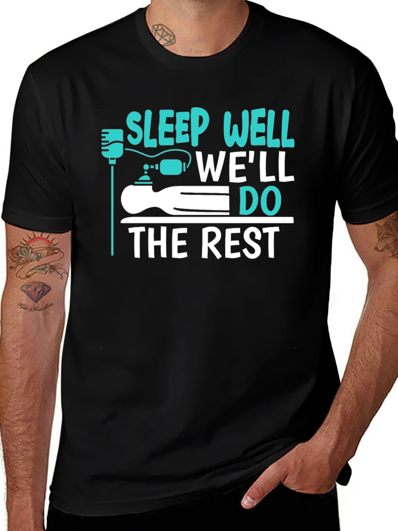 Sleep Well Well Do The Rest Funny Graphic T-Shirt