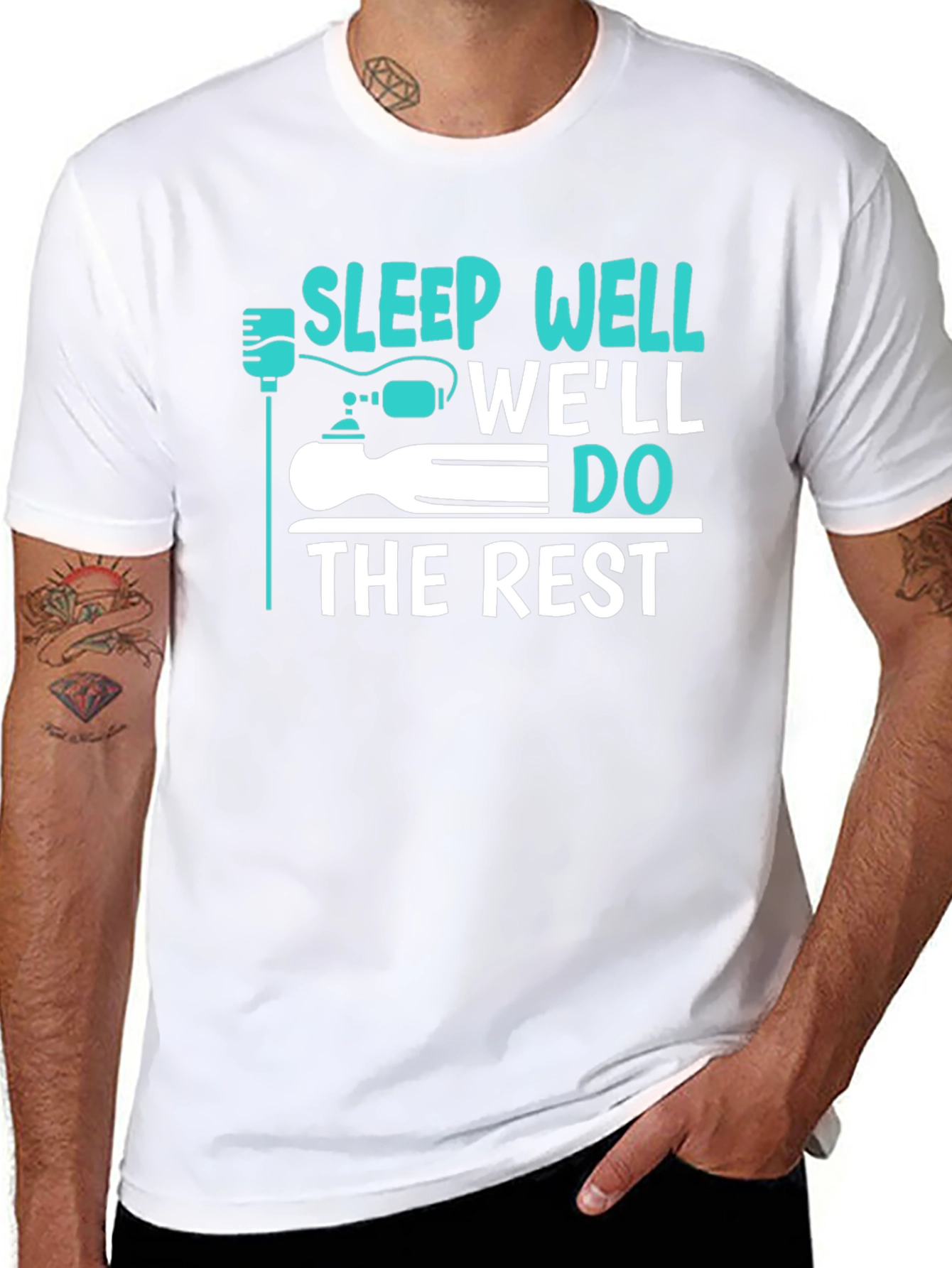 Sleep Well Well Do The Rest Funny Graphic T-Shirt