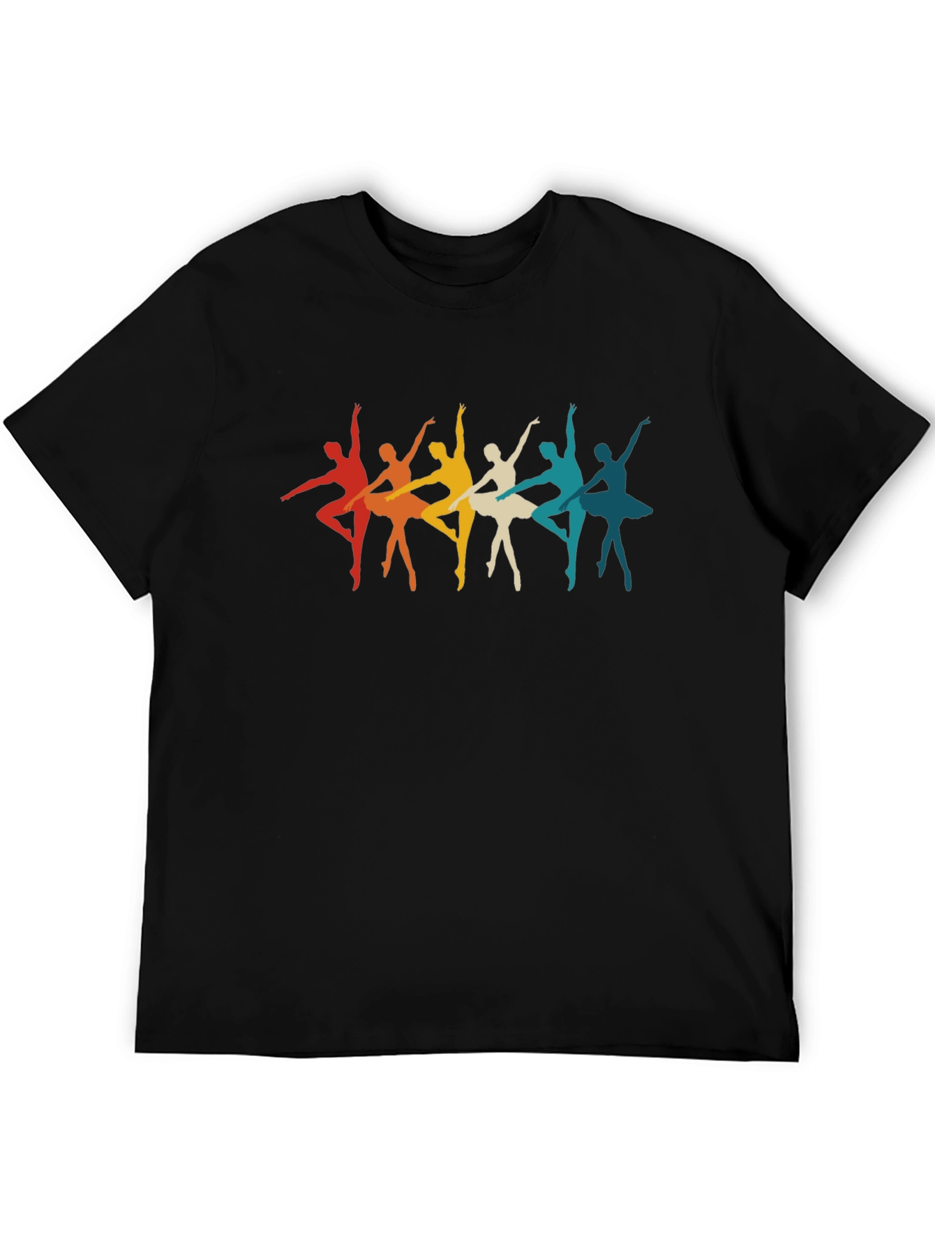 Ballet Dancers Retro Graphic Tee - Black Unisex T-Shirt