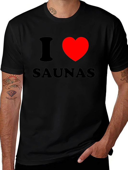 I Heart Saunas Black T-Shirt