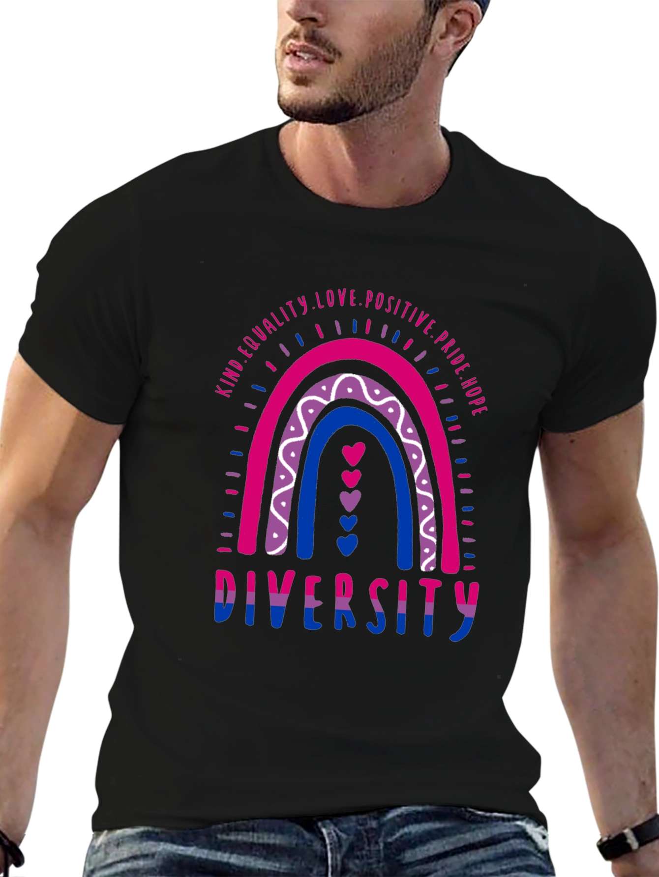 Diversity Bi Pride Rainbow Tee