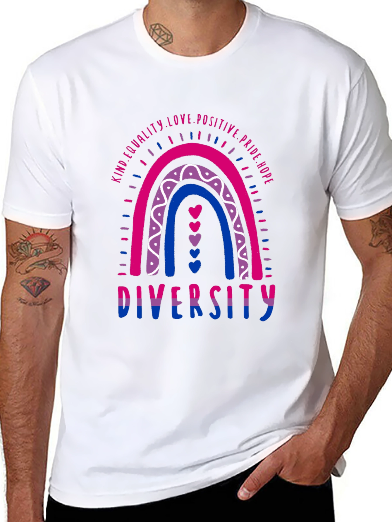 Diversity Bi Pride Rainbow Tee