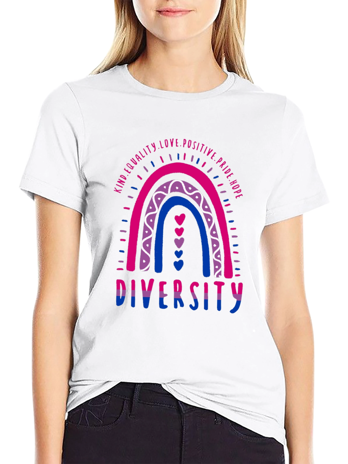 Diversity Bi Pride Rainbow Tee