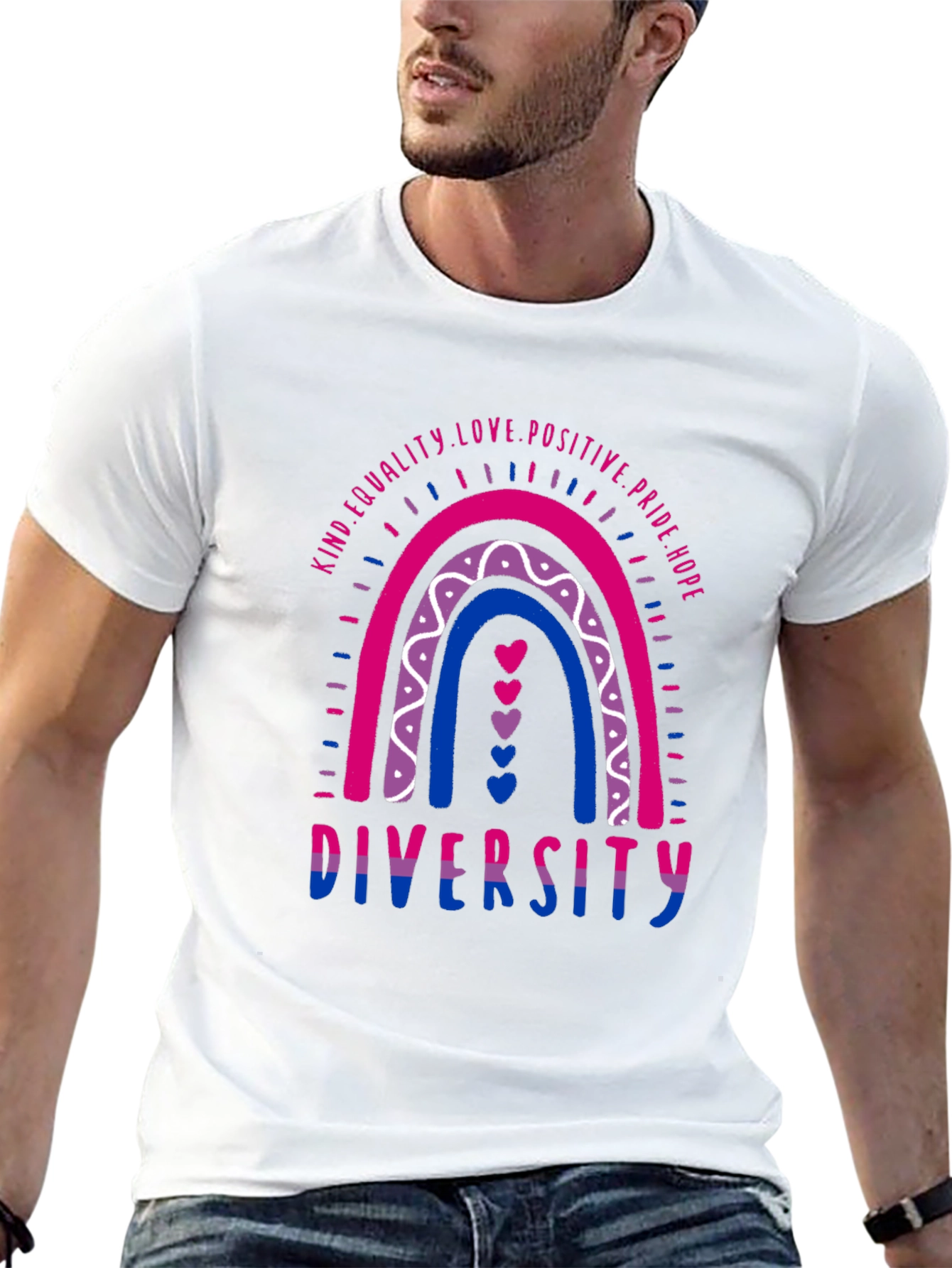 Diversity Bi Pride Rainbow Tee