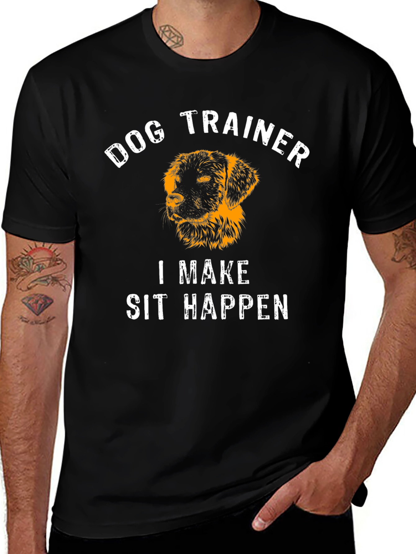 Dog Trainer I Make Sit Happen Black T-Shirt