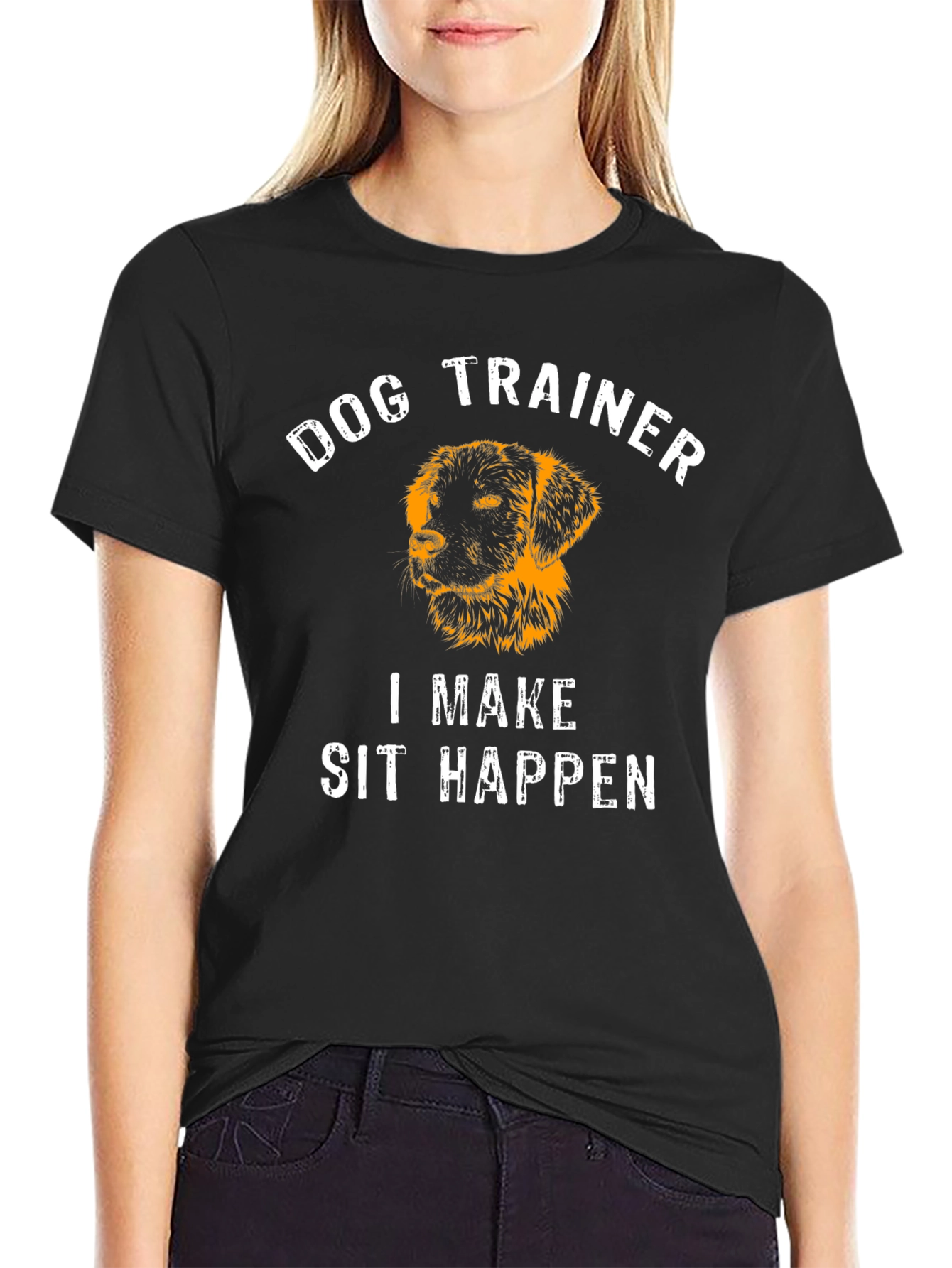 Dog Trainer I Make Sit Happen Black T-Shirt