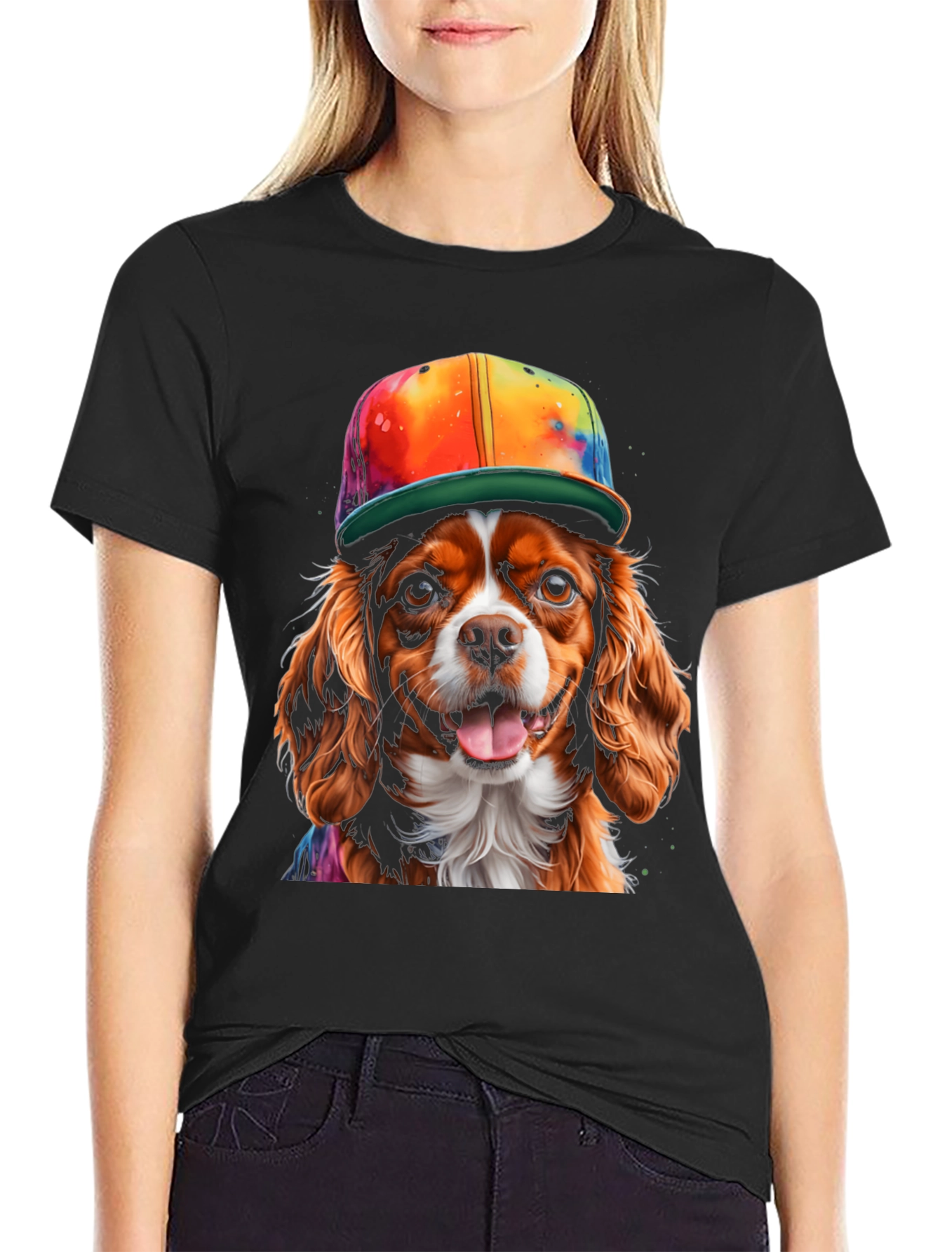 Dog with Hat Graphic Tee