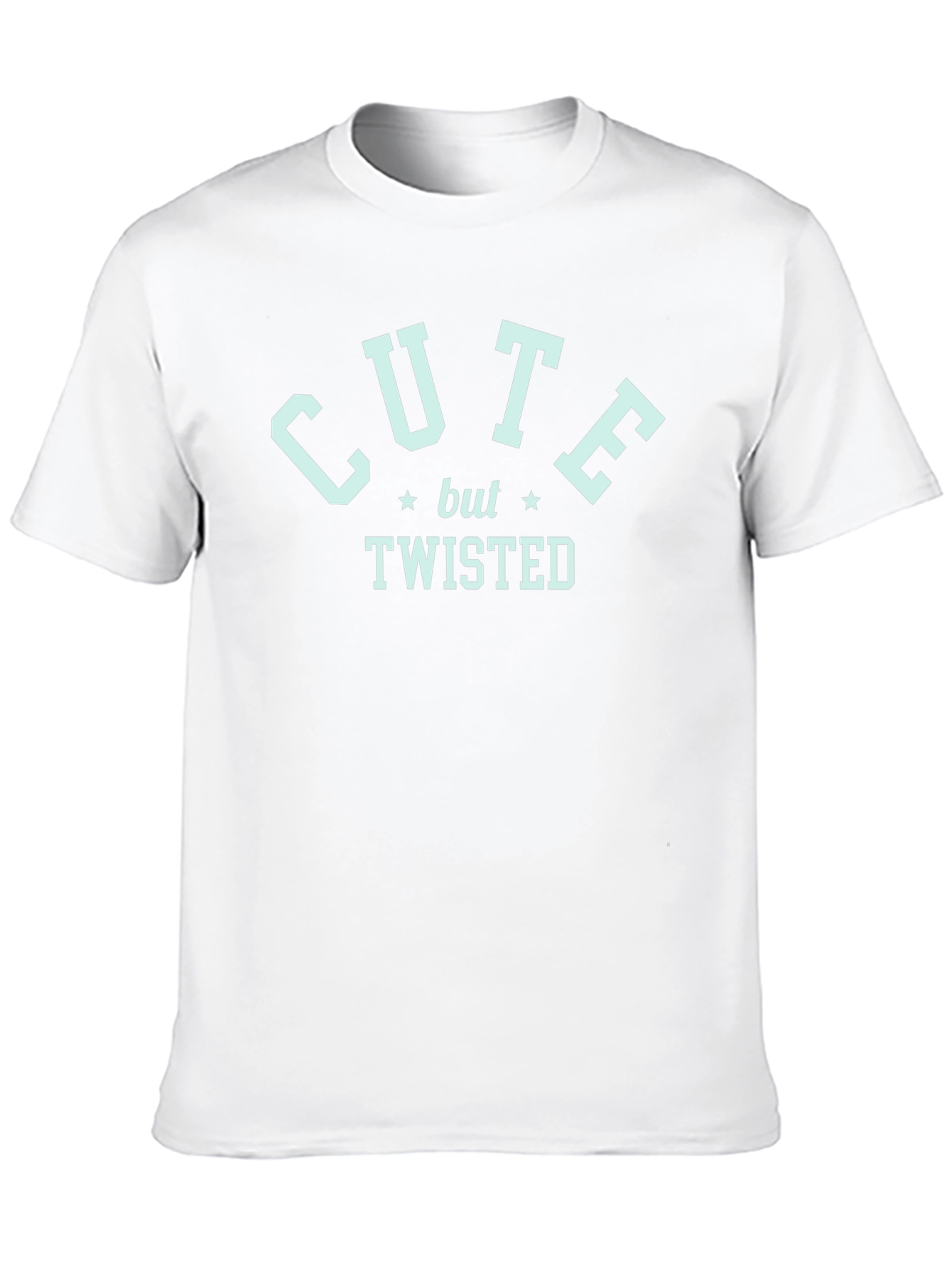 Cute But Twisted Graphic Tee - Black Cotton T-Shirt