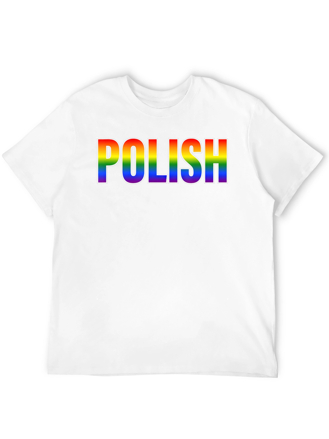 Polish Pride T-Shirt - Rainbow Text