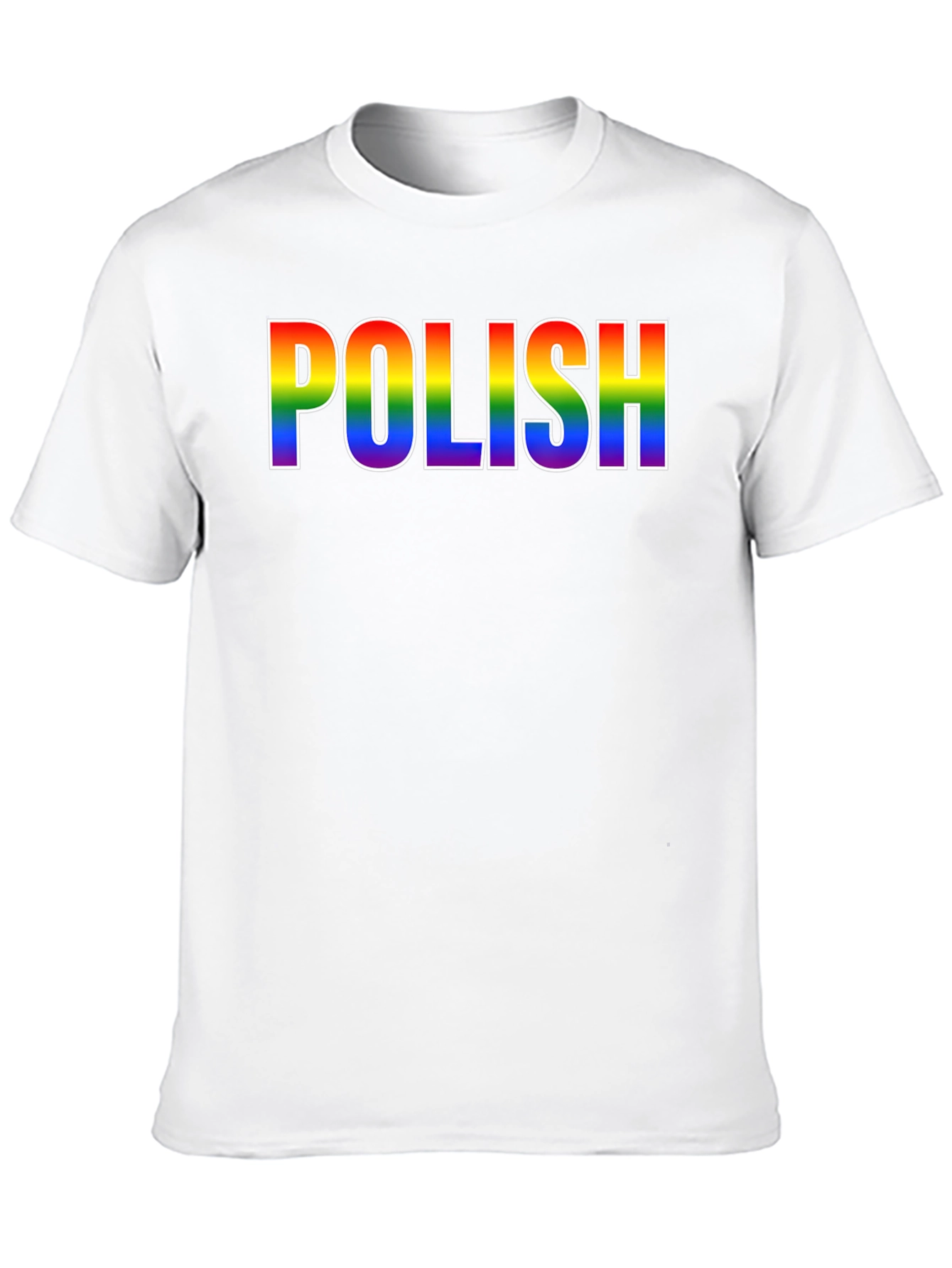 Polish Pride T-Shirt - Rainbow Text