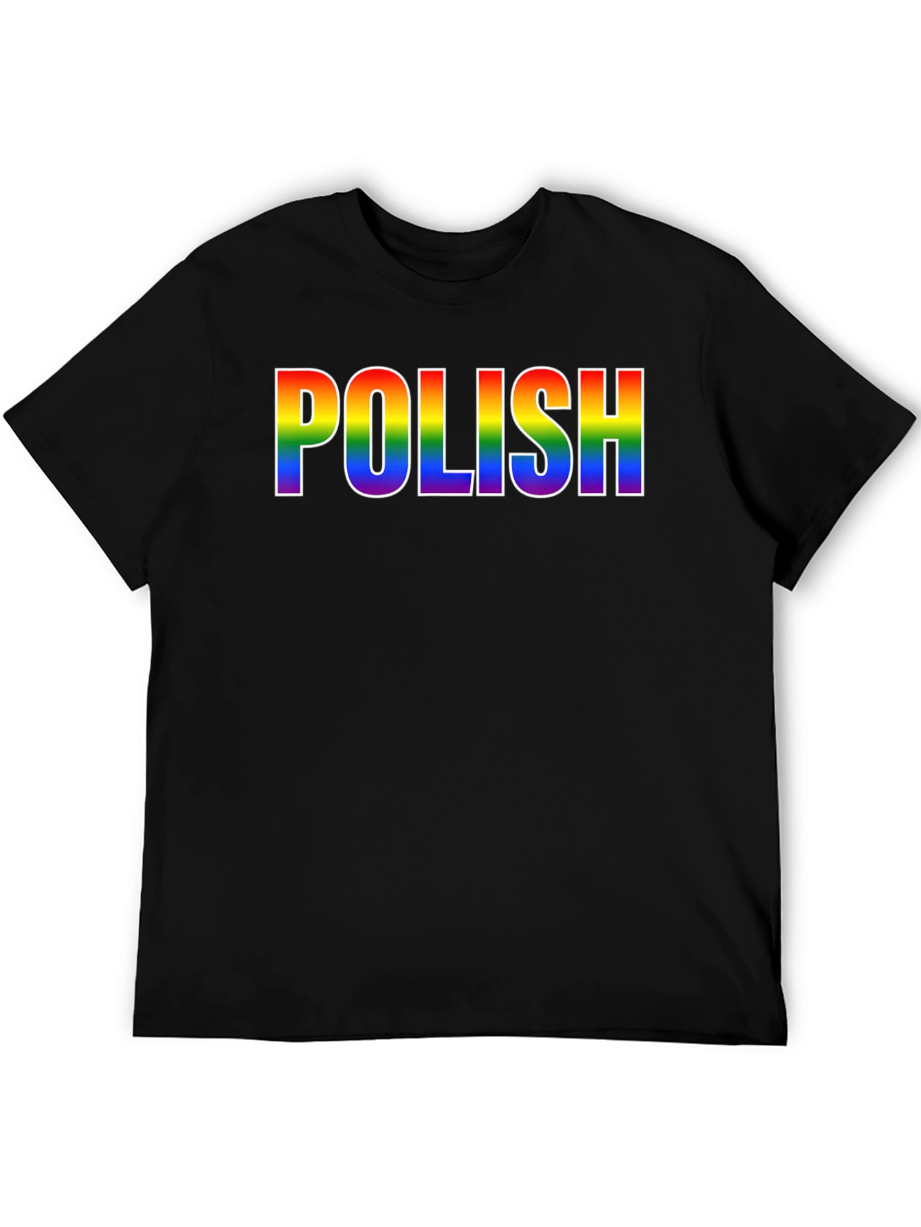 Polish Pride T-Shirt - Rainbow Text