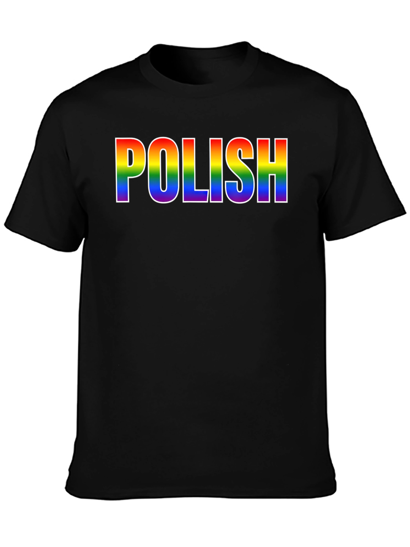 Polish Pride T-Shirt - Rainbow Text