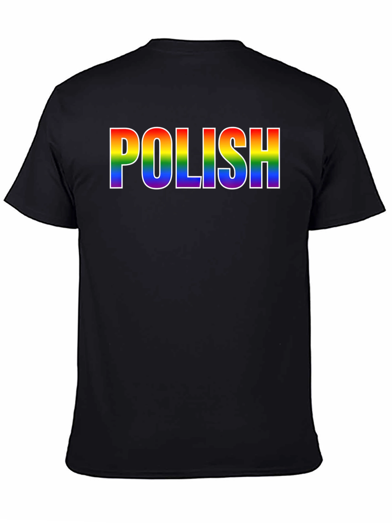 Polish Pride T-Shirt - Rainbow Text
