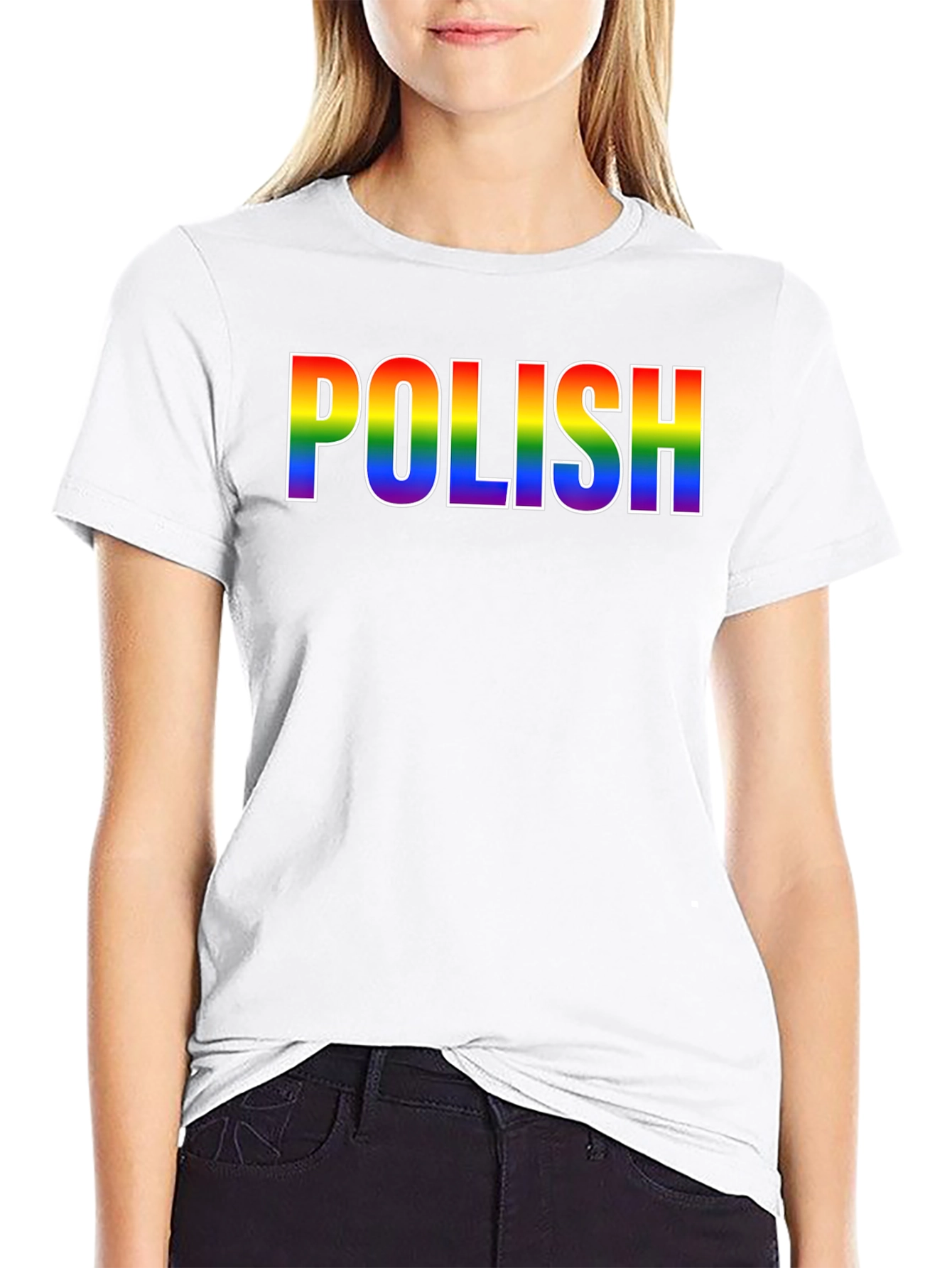 Polish Pride T-Shirt - Rainbow Text